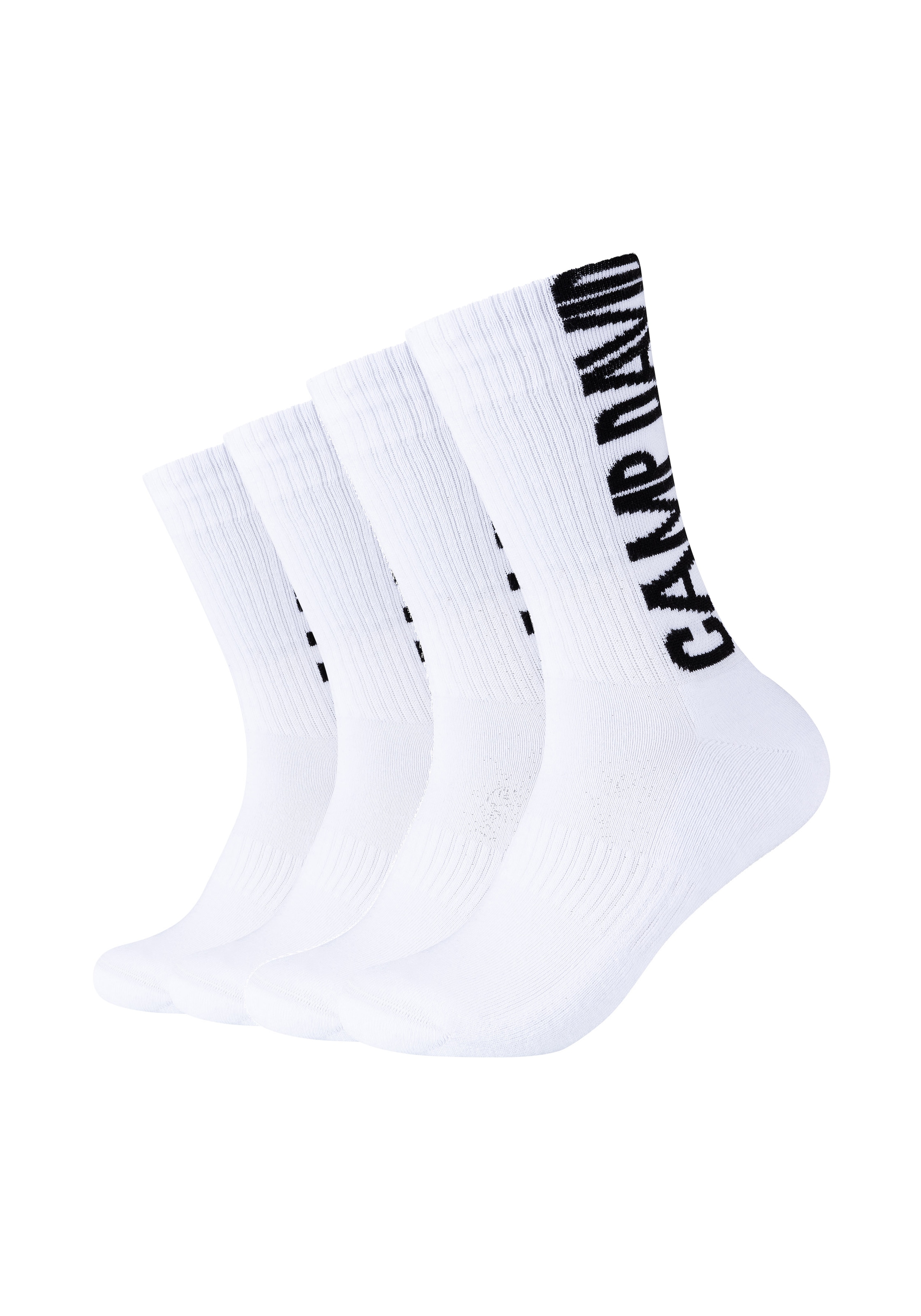 CAMP DAVID Herren Tennissocken "cushioned", Gr. 39, weiß, Baumwollmischung, unifarben, Socken, mit elastischem Bund
