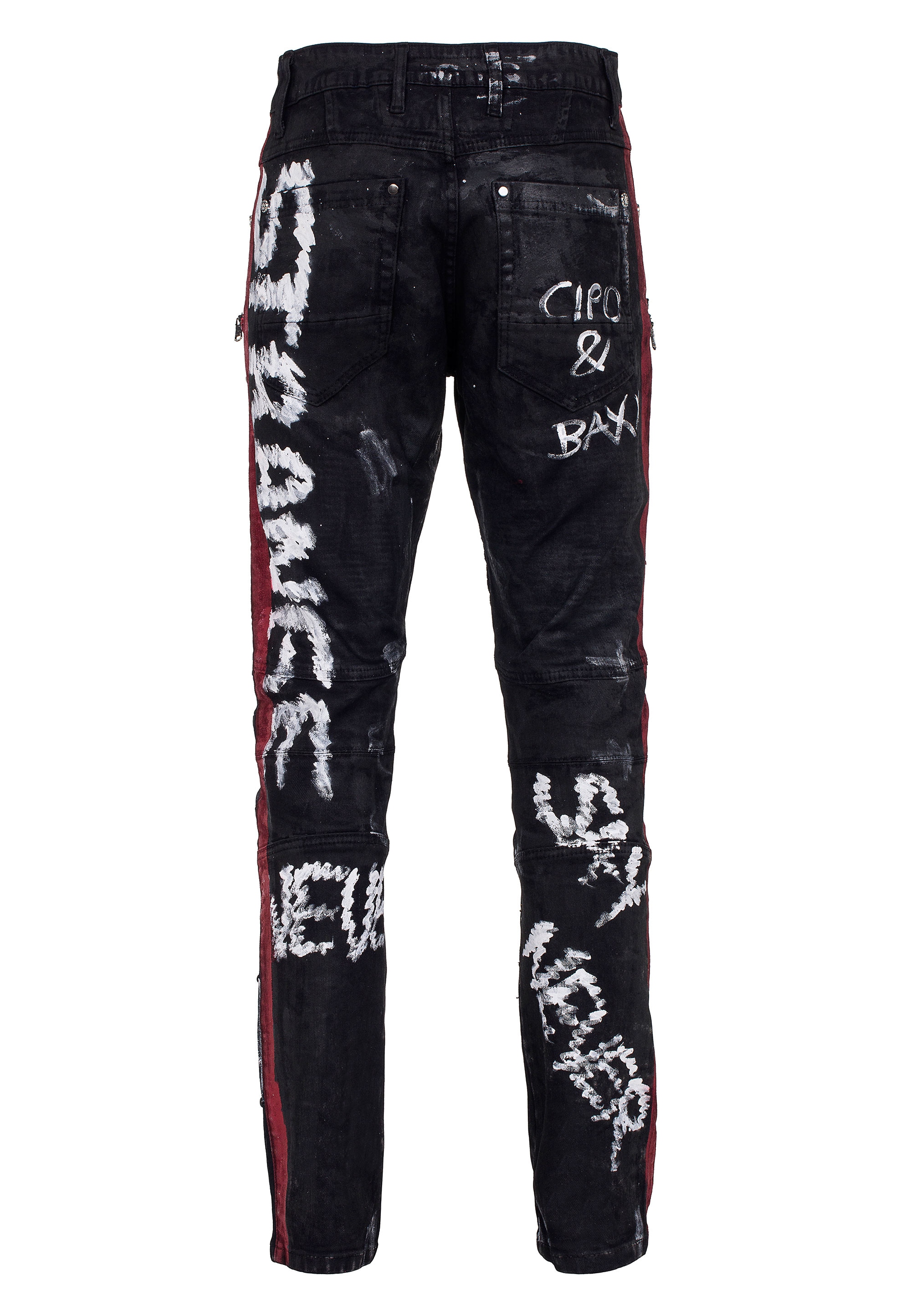 Cipo & Baxx Straight-Jeans, mit coolen Schriftzügen