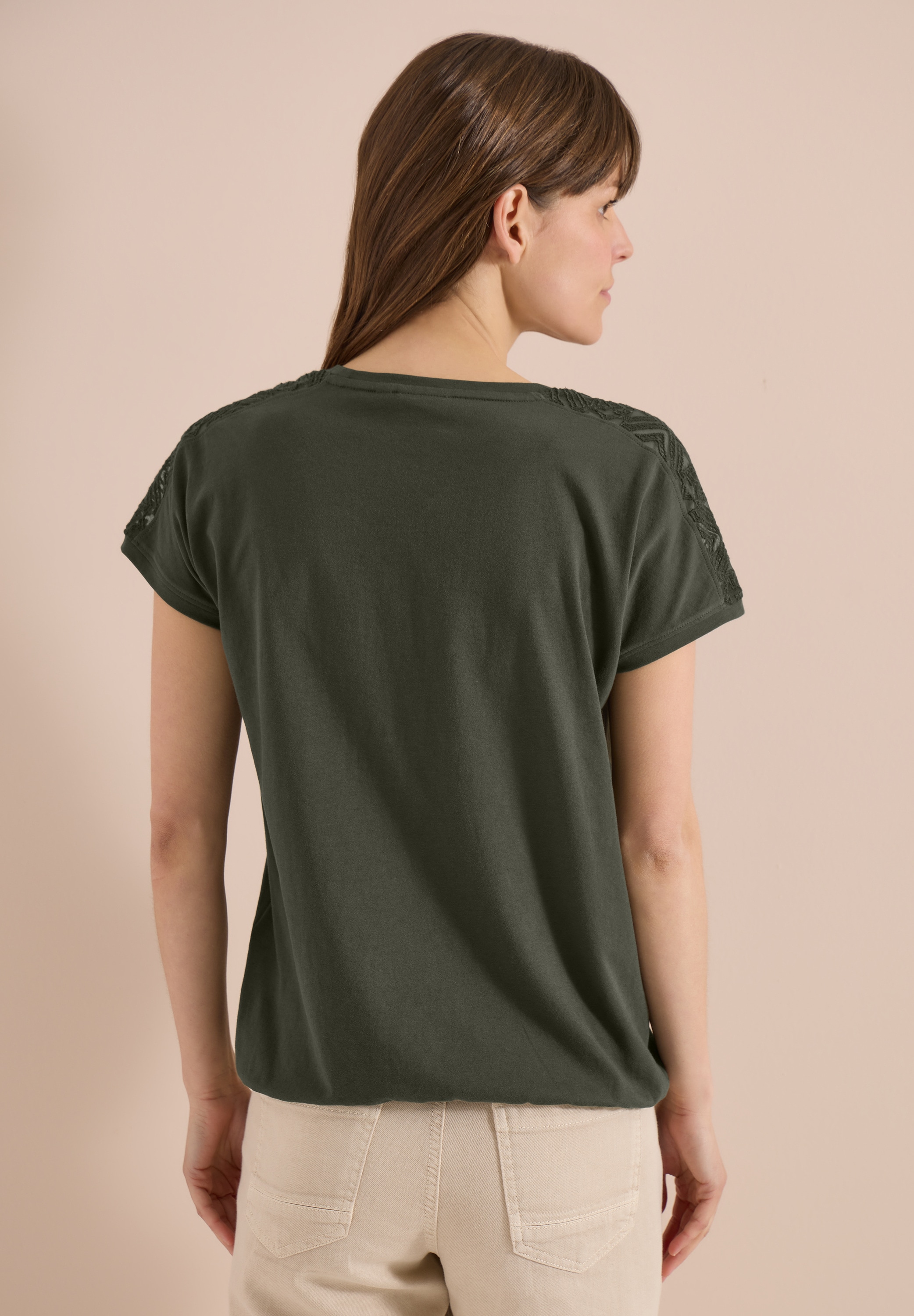 Cecil Spitzenshirt aus reiner Baumwolle