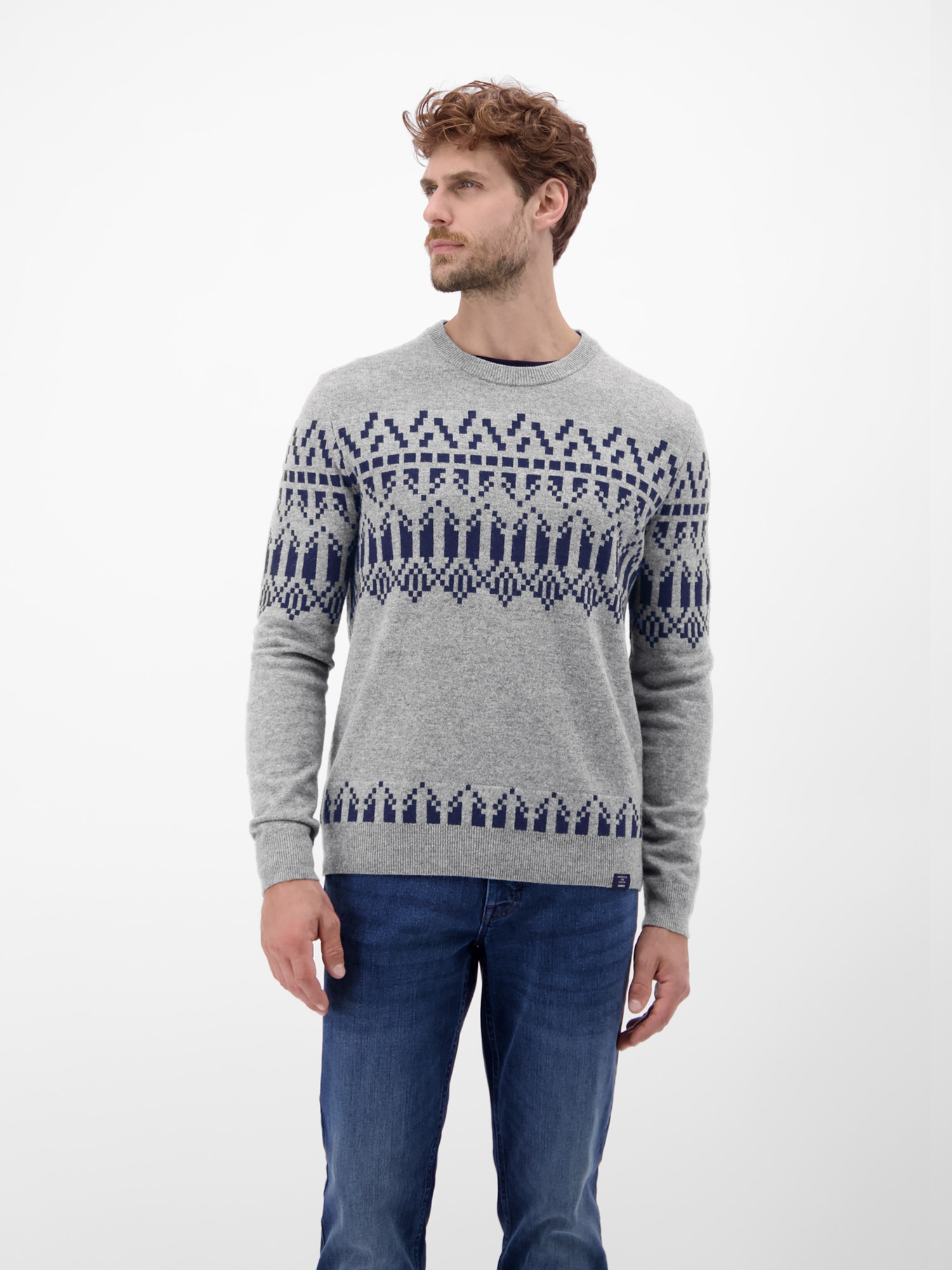 LERROS Strickpullover »LERROS Herren Strickpullover, skandinavisch inspiriert«