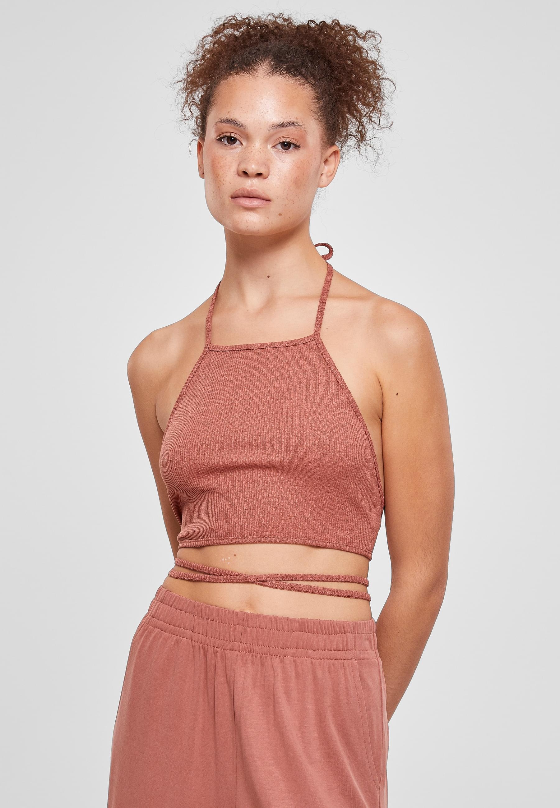 URBAN CLASSICS Muskelshirt »Urban Classics Damen Ladies Rib Trapeze Cropped Top«, (1 tlg.)