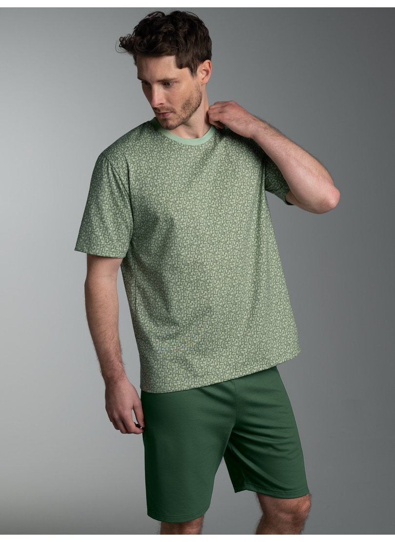 Trigema Schlafanzug "TRIGEMA Pyjama mit Allover Tetris Muster" 1 günstig online kaufen