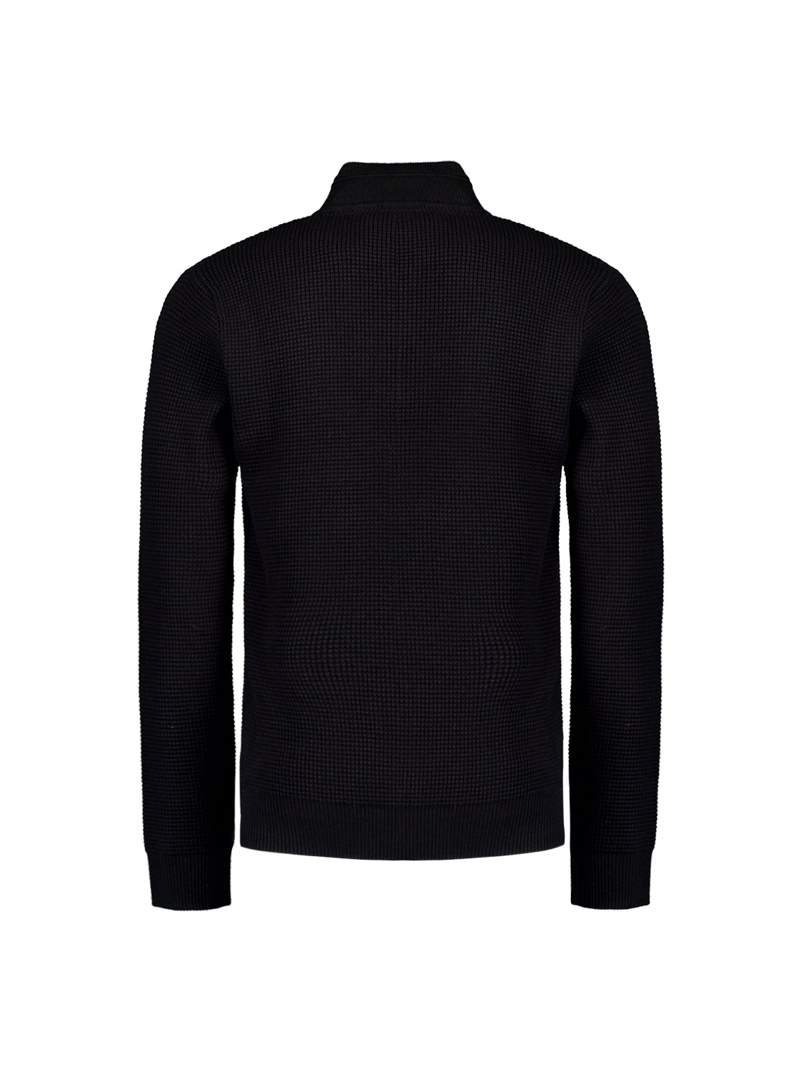 NO EXCESS Rollkragenpullover »No Excess Jacquard-Pullover mit halbem Reißverschluss«