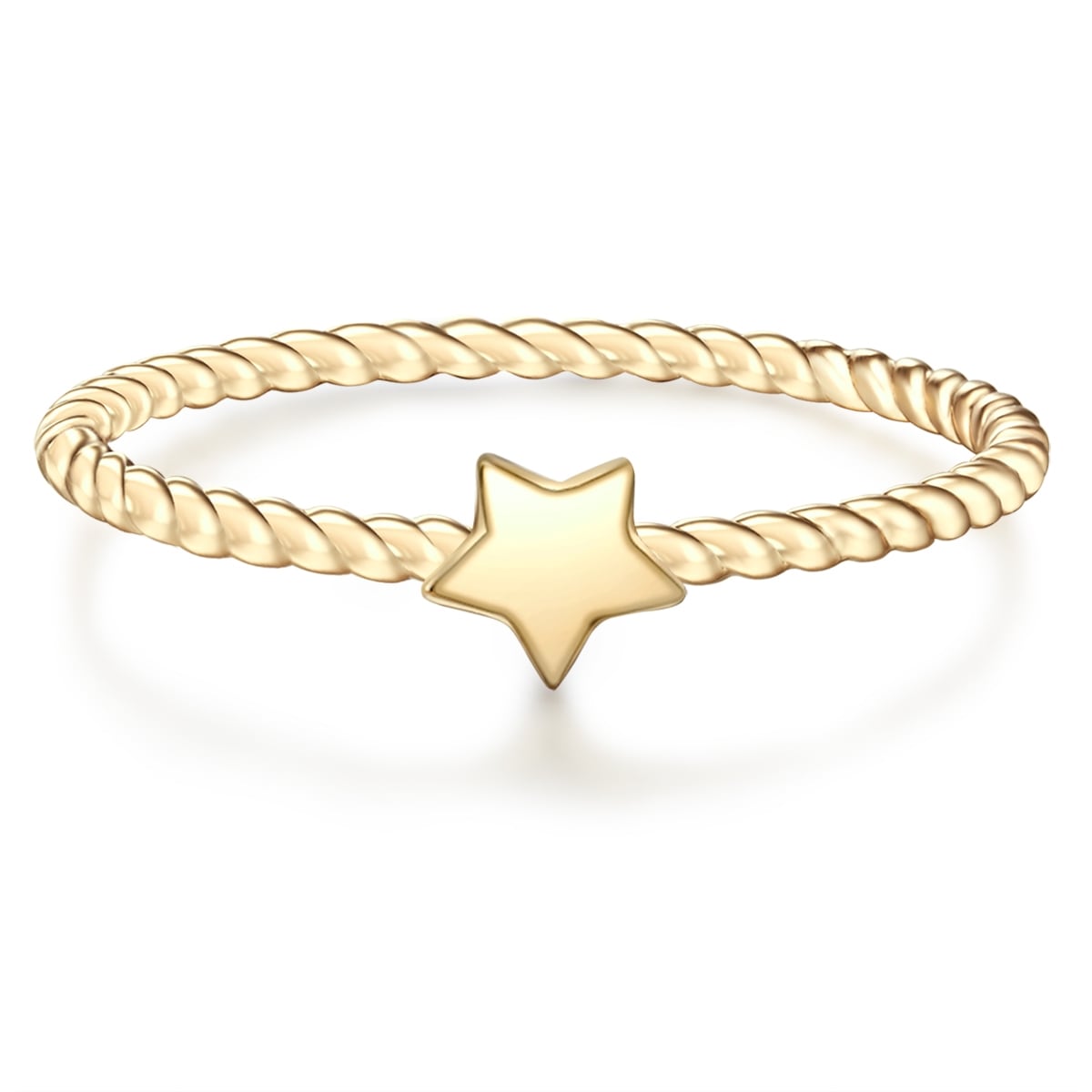 Fingerring GLANZSTÜCKE MÜNCHEN "A1249" Gr. 58, gelbgold, Fingerringe, Damen, 58, Silber 925 (Sterlingsilber), 1,3mm, Fingerring, aus Sterling Silber