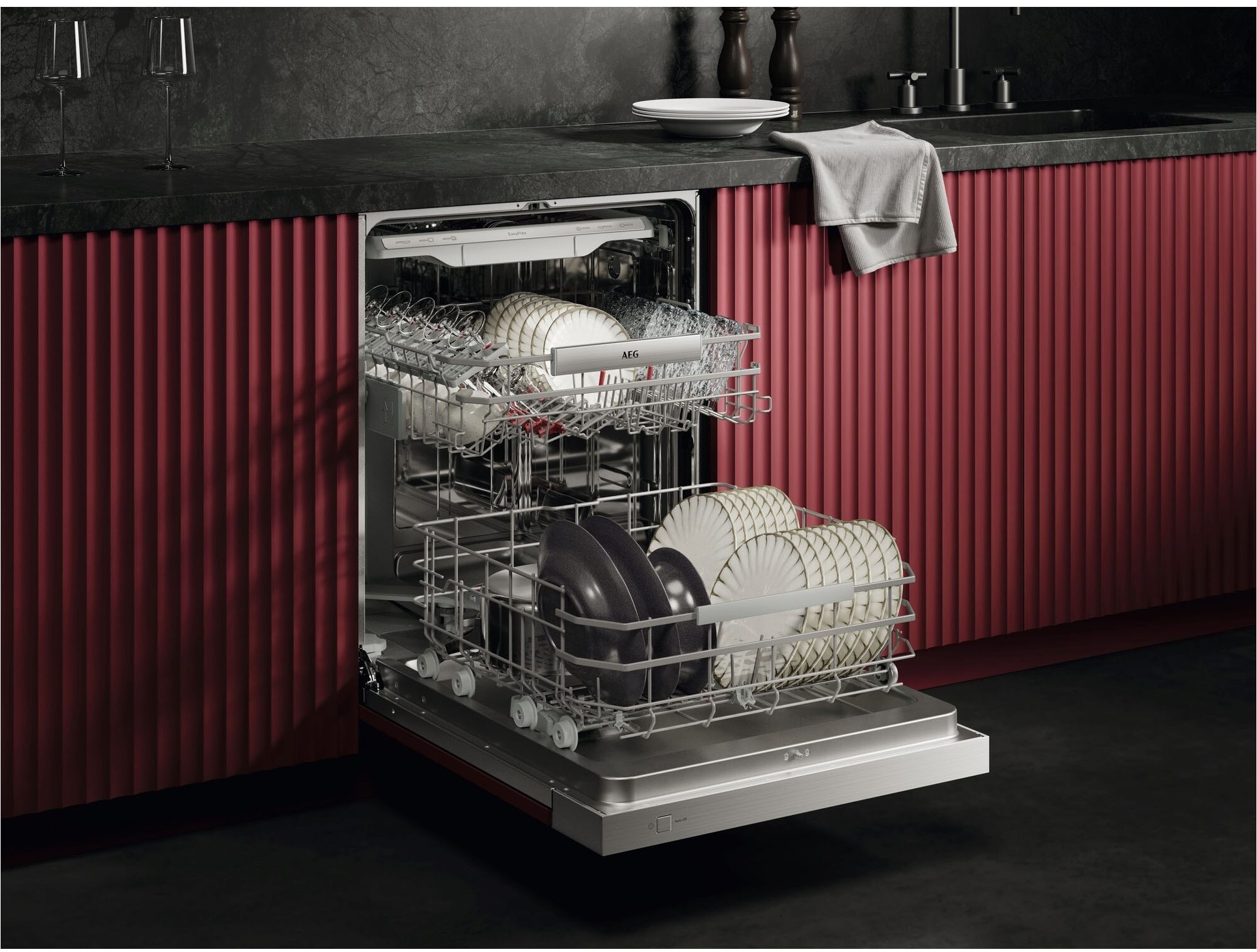 AEG teilintegrierbarer Geschirrspüler Serie 8000, 60 cm, WiFi »GT8200B2SCM 911463003« 8,4 l 14 tlg. Maßgedecke Wasserparende Spülmaschine mit 8,4 l kraftvoll gegen Eingebranntes