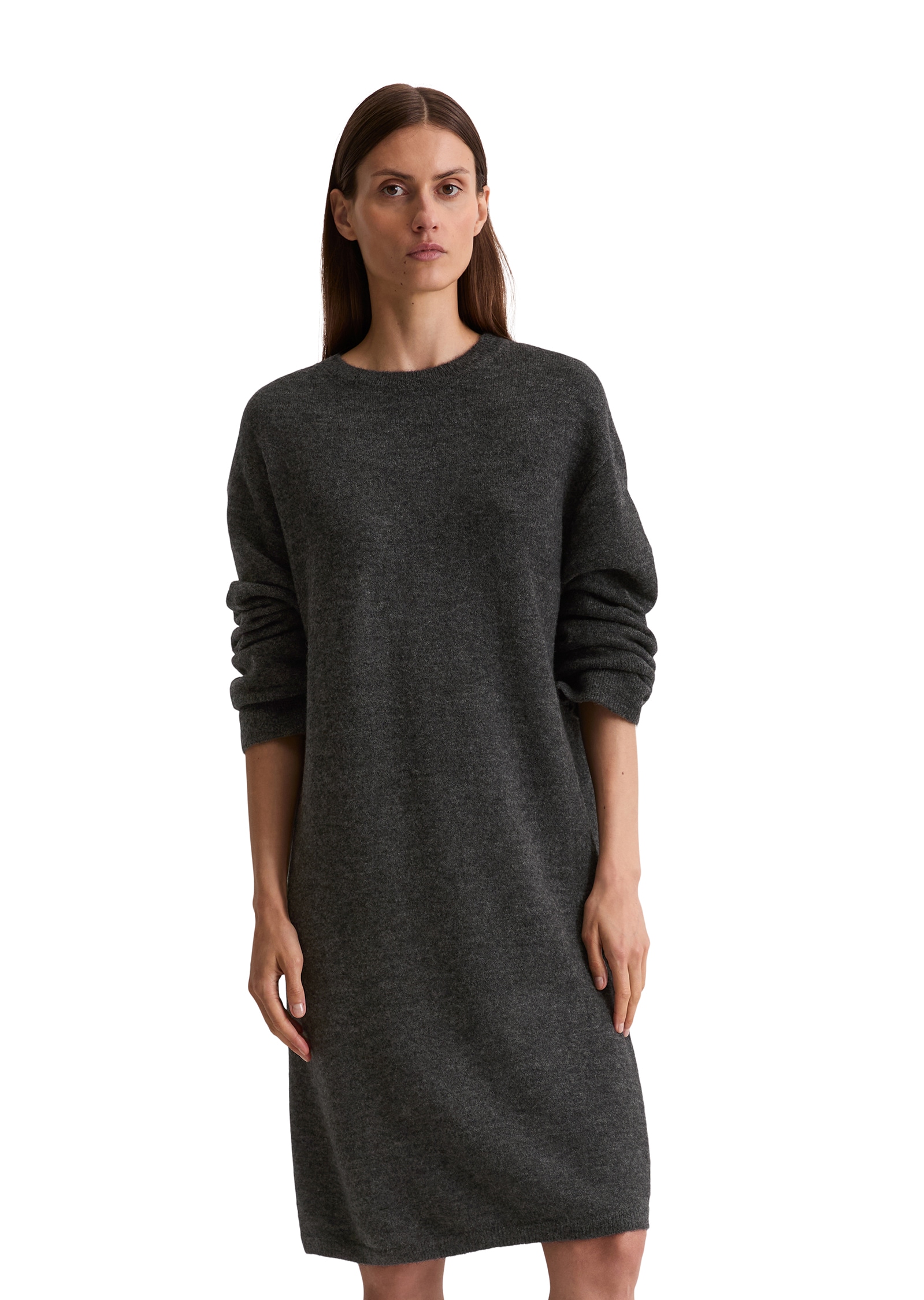 Marc OPolo Strickkleid, Rundhalsausschnitt, Relaxed Fit, Wollmischung günstig online kaufen