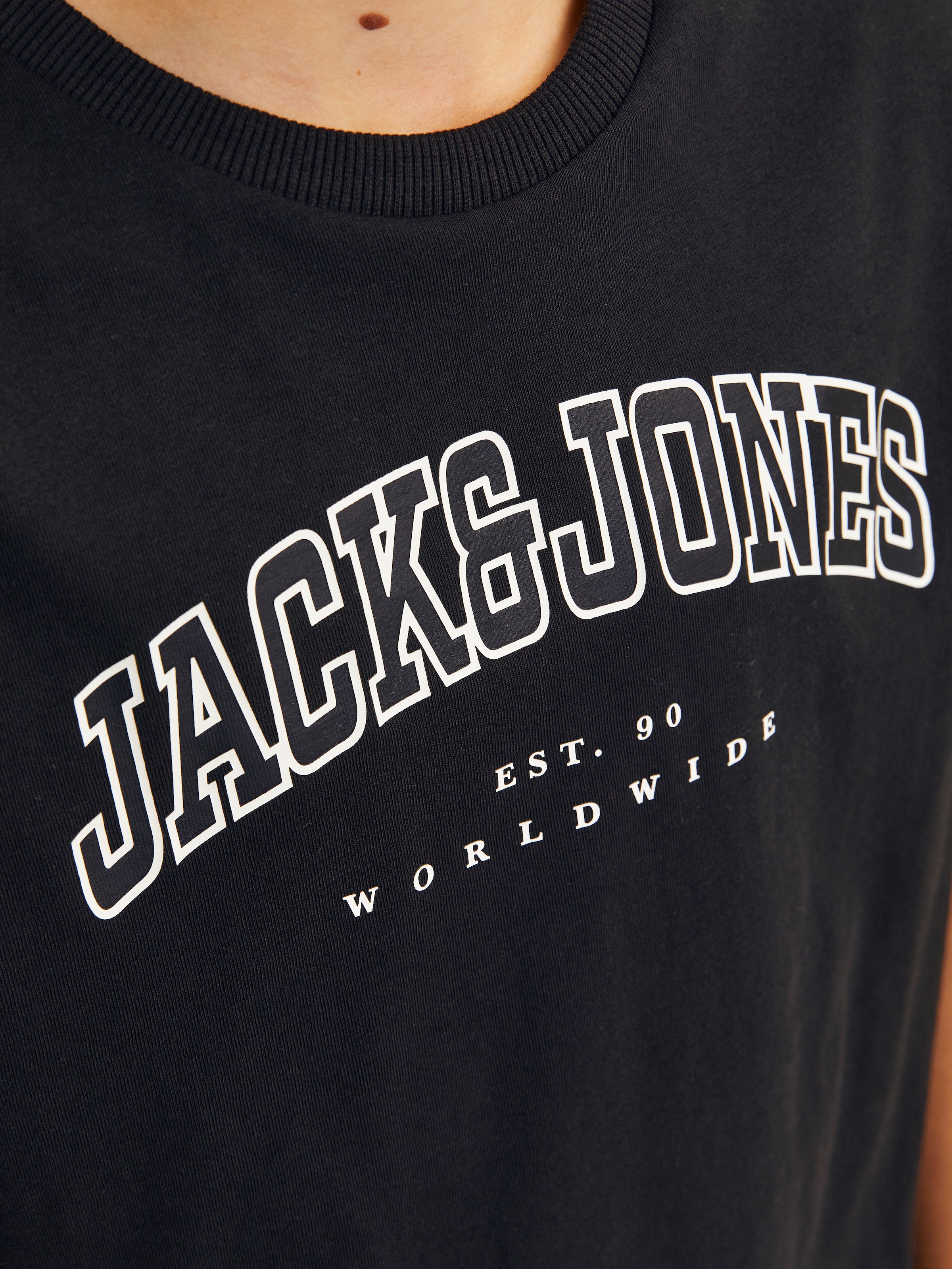Jack & Jones Junior Rundhalsshirt »JJECALEB VARSITY TEE SS O-NECK NOOS JNR«