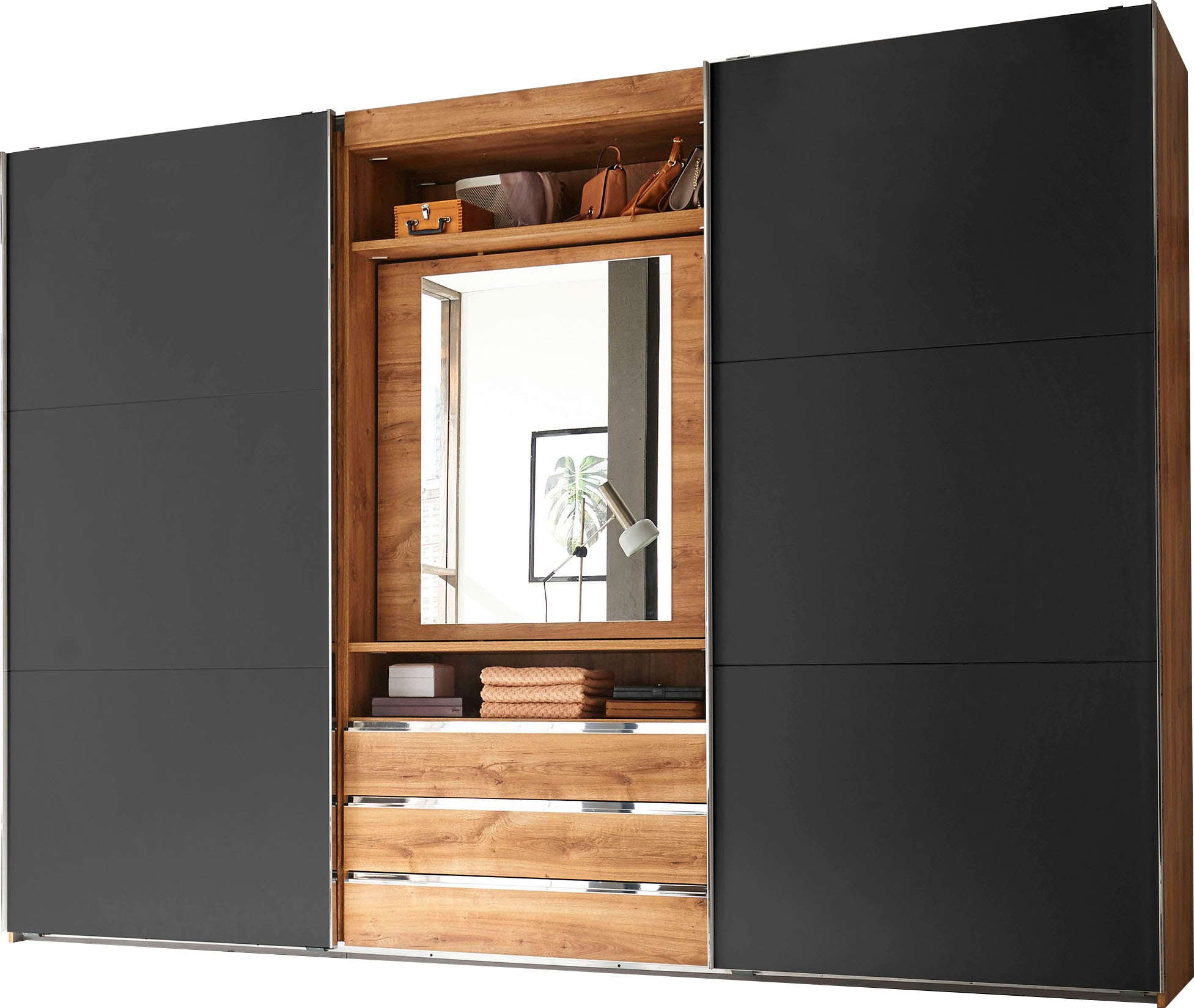 Fresh To Go Schwebetürenschrank »Magic«, mit drehbarer Spiegeltür Fresh To Go Schwebetürenschrank »Magic«, mit drehbarer Spiegeltür
