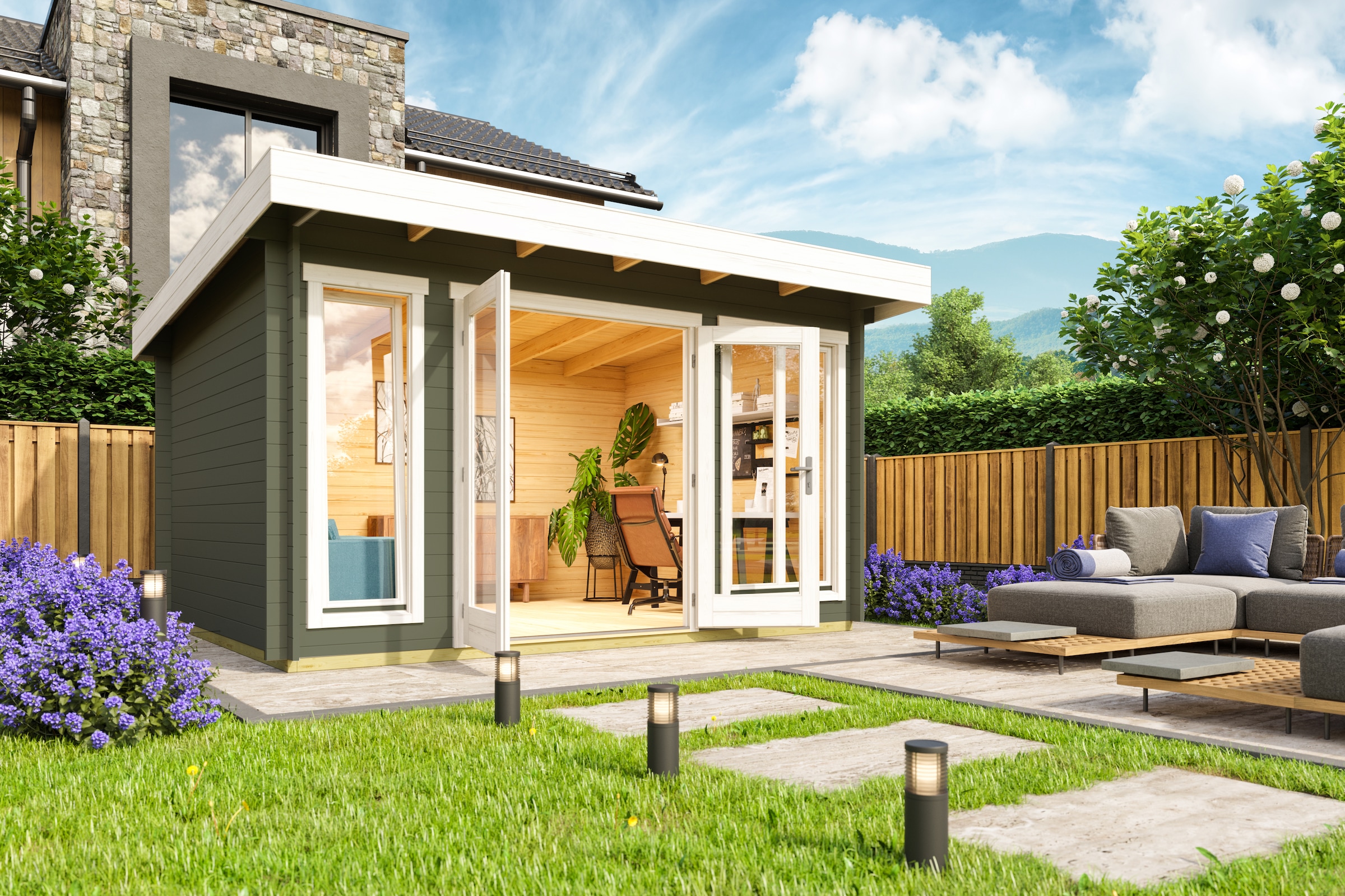 Nordic Holz Gartenhaus "DORSET 2" günstig online kaufen