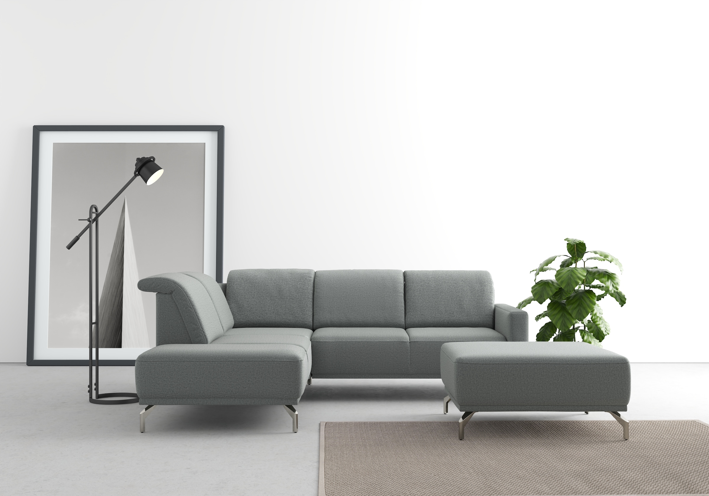 sit&more Ecksofa "Bailando L-Form" wahlweise mit Kopfteilverstellung und Vo günstig online kaufen