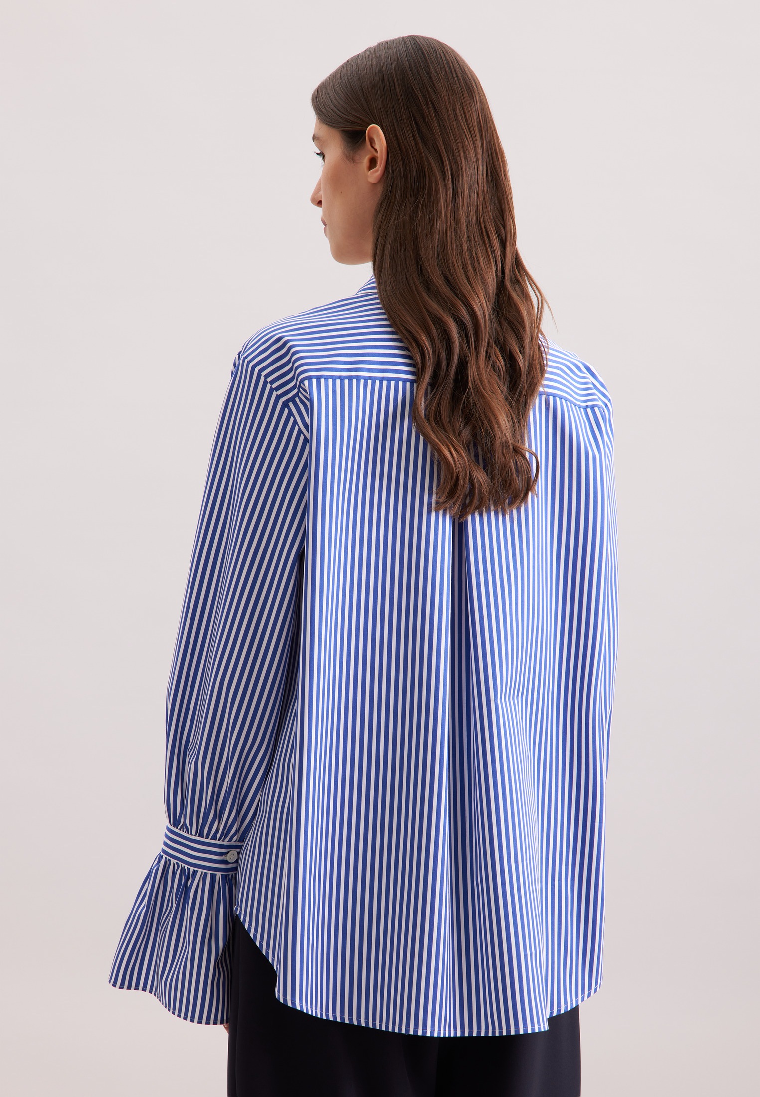 seidensticker Hemdbluse "Schwarze Rose", Langarm Kragen Streifen günstig online kaufen