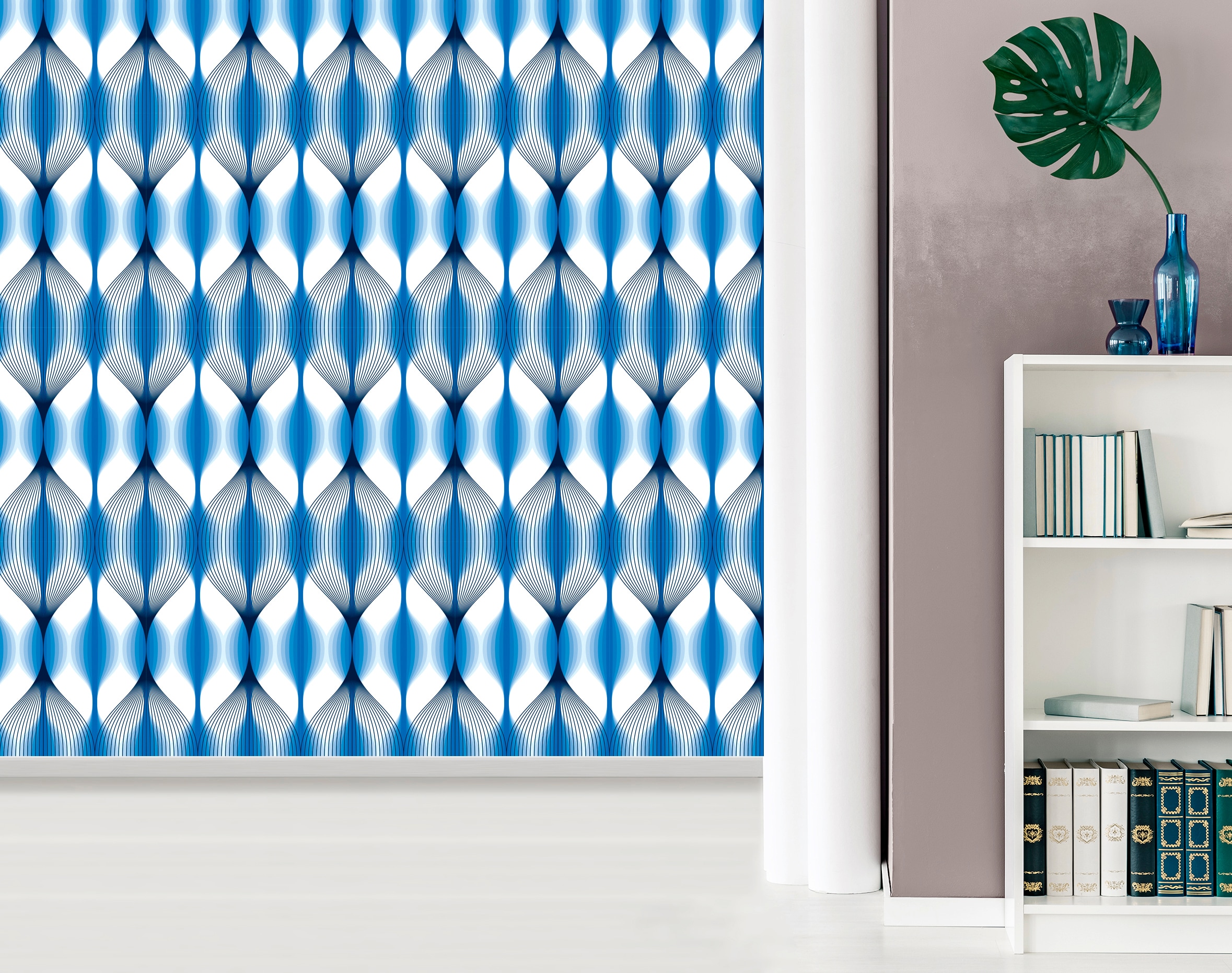 queence Vinyltapete »Gabriella«, gemustert-Farbverlauf-bedruckt-abstrakt, 90x250cm, selbstklebend, kinderleichte Anbringung, Sticker