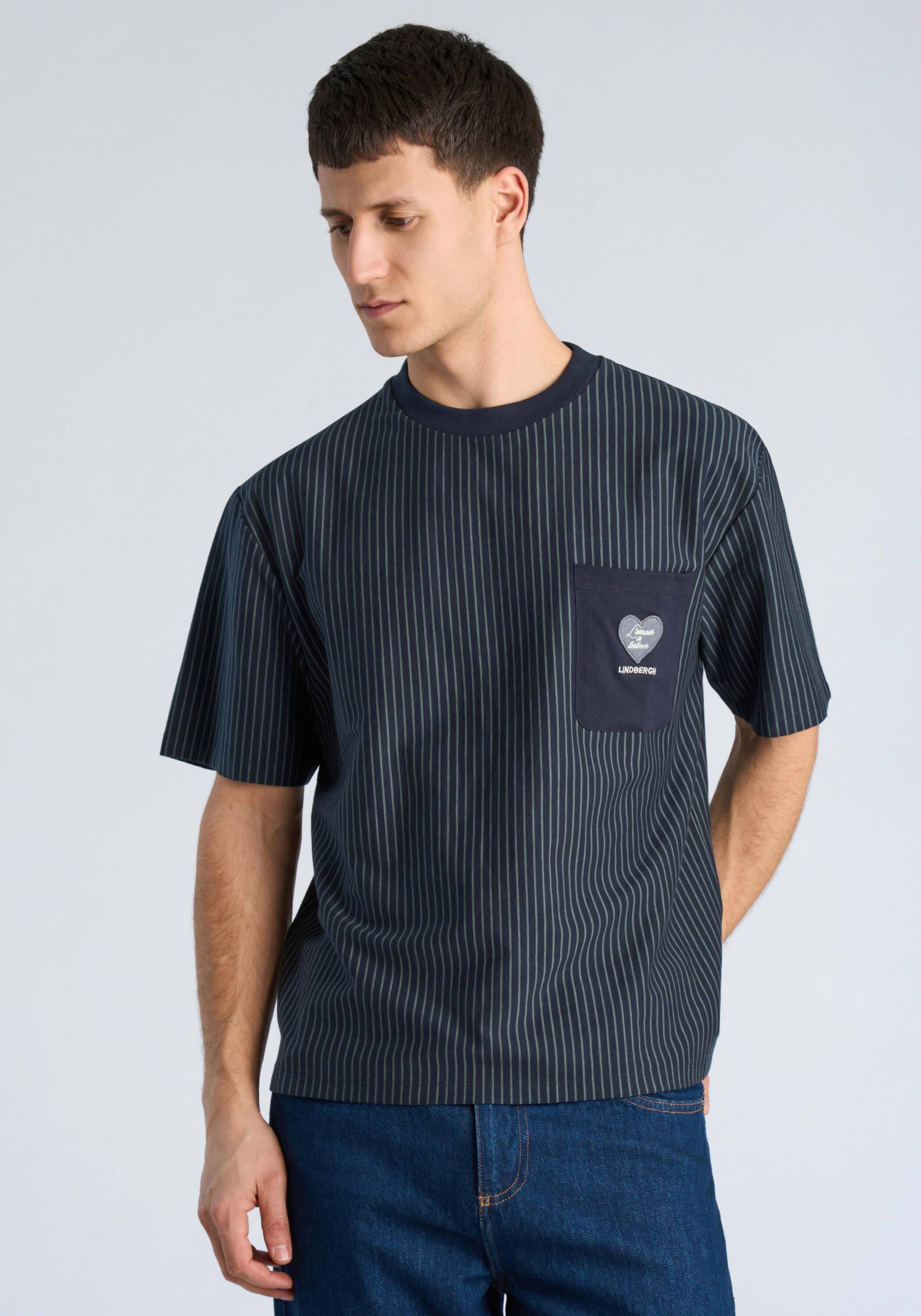 LINDBERGH Kurzarmshirt "T-Shirt (Kurzarm) Oversize Fit, Cropped"