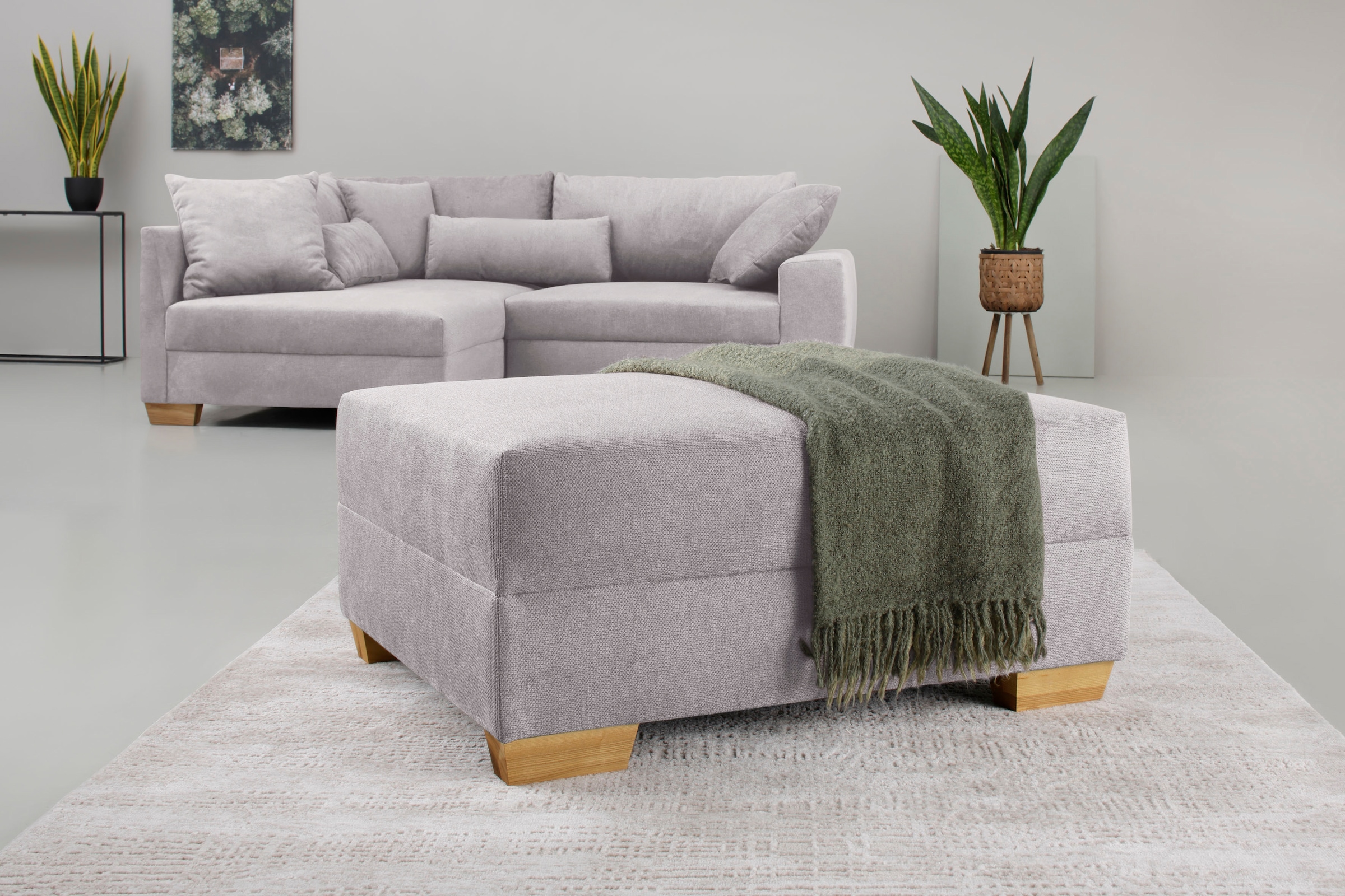 Home affaire Hocker »DuraSpring«, Mit DuraSpring-Taschenfederkern, bis 140 kg belastbar