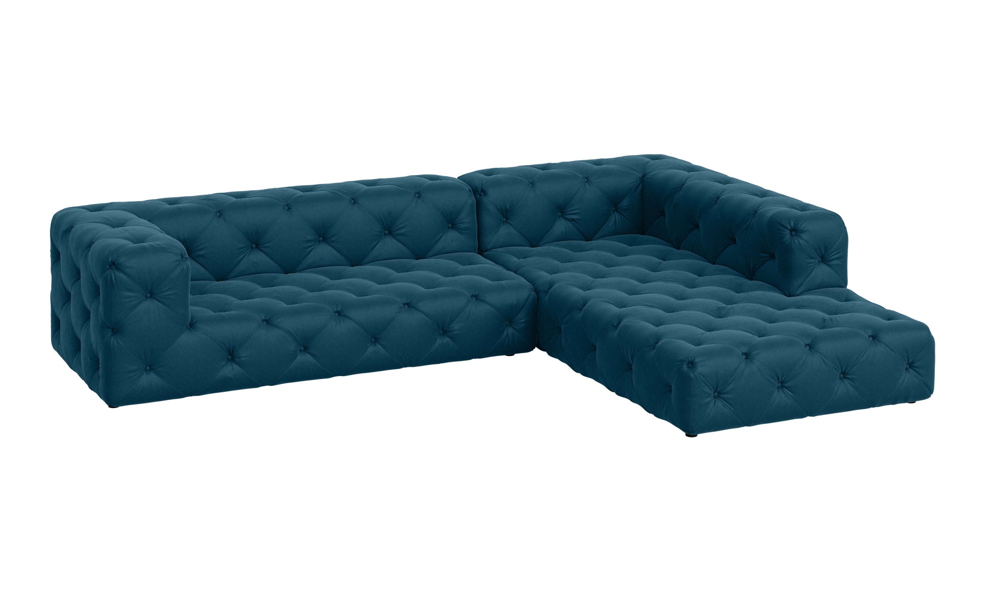 Places of Style Ecksofa »FOLLINA«, L-Form, mit klassischer Chesterfield-Knopfheftung