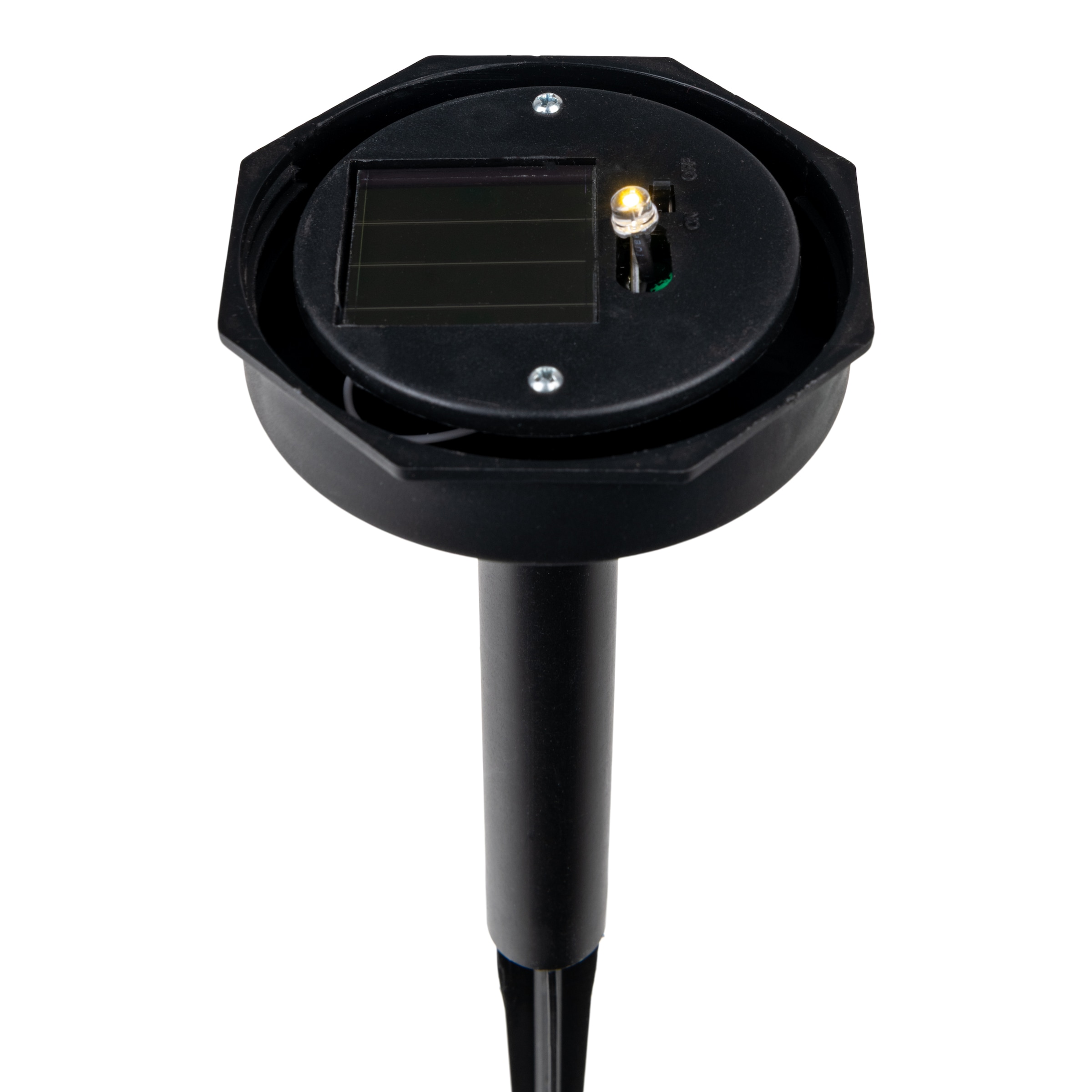 näve LED Solarleuchte »Aura« LED-Modul 1 Stk. Warmweiß 6er Set Dekoerdspieß grün / gelb / rot, LED warmweiß, Schiebeschalter