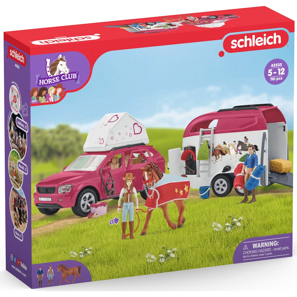 Schleich® Spielwelt »HORSE CLUB, Abenteuer mit Auto und Pferdeanhänger (42535)«