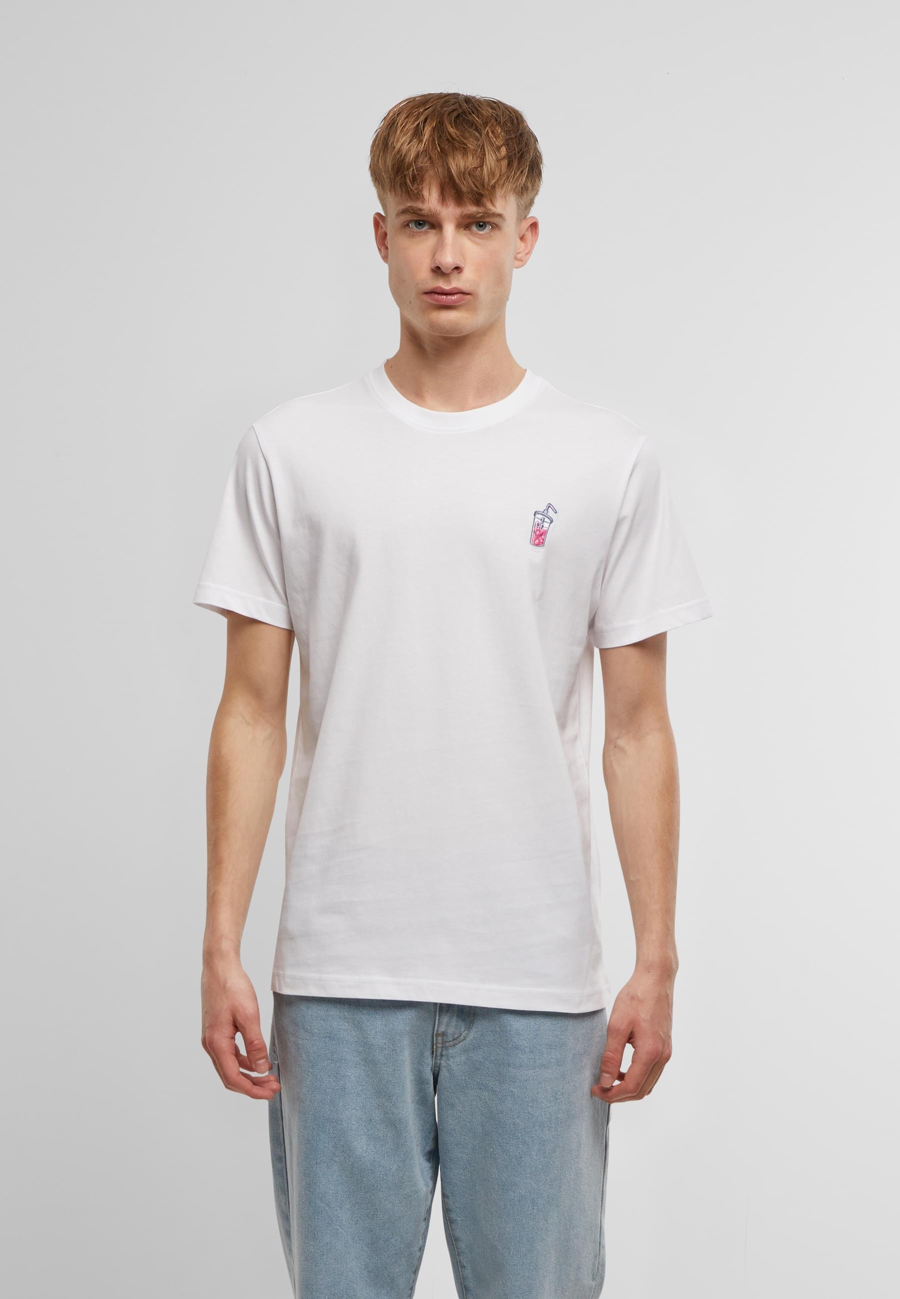 MisterTee T-Shirt »MisterTee Herren Good Vibes Drink Tee EMB«, (1 tlg.)