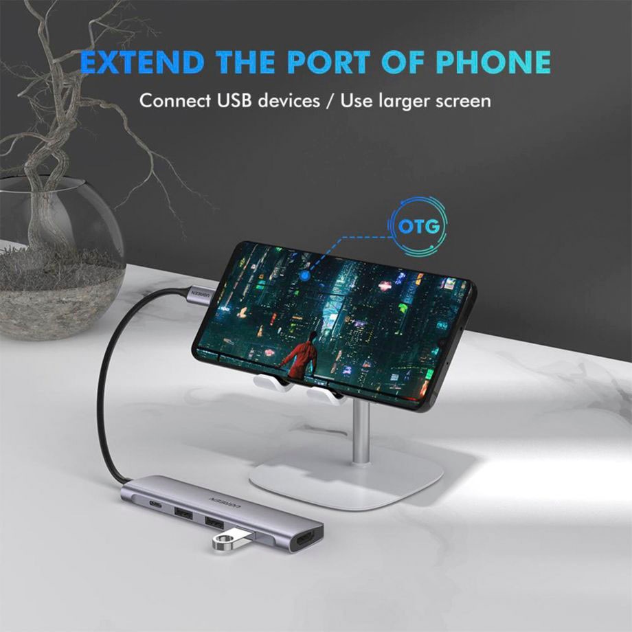 UGREEN USB-Adapter »5-in-1 USB C Hub with 4K HDMI«, USB Typ C zu USB 3.0 Typ A-HDMI