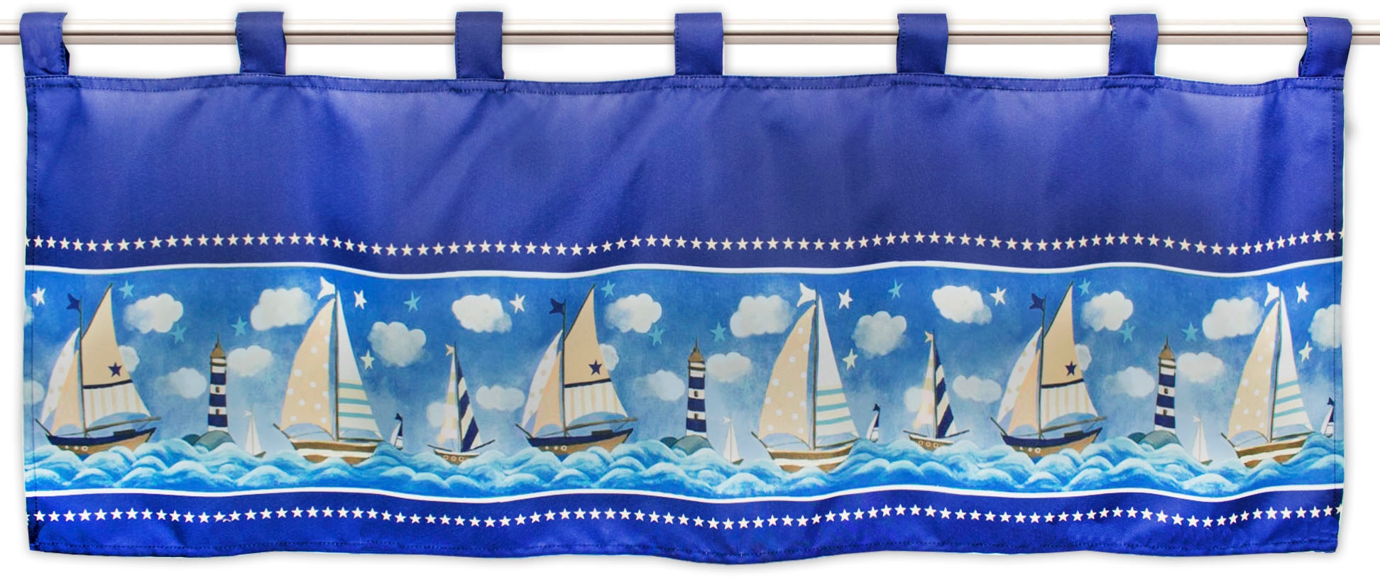 Delindo Lifestyle Gardine "Segelboot" Schlaufen 1 Stk. tlg. mit Schlaufenau günstig online kaufen