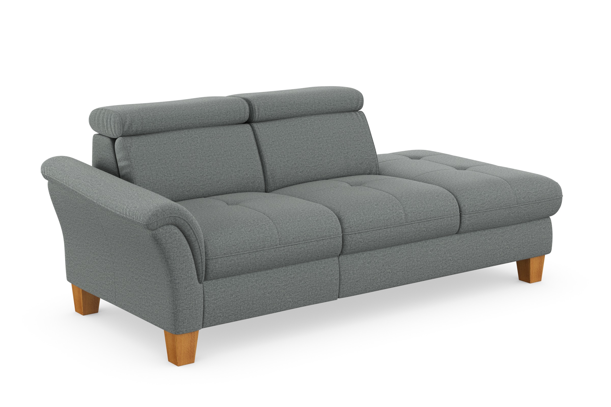 Recamiere HOME AFFAIRE "Lindgren", grau, B:206cm H:84cm T:93cm, 100% Polyester, Sofas, Recamiere, wahlweise motorische TV-Funktion, Bettkasten und Kopfteilverstellung 5