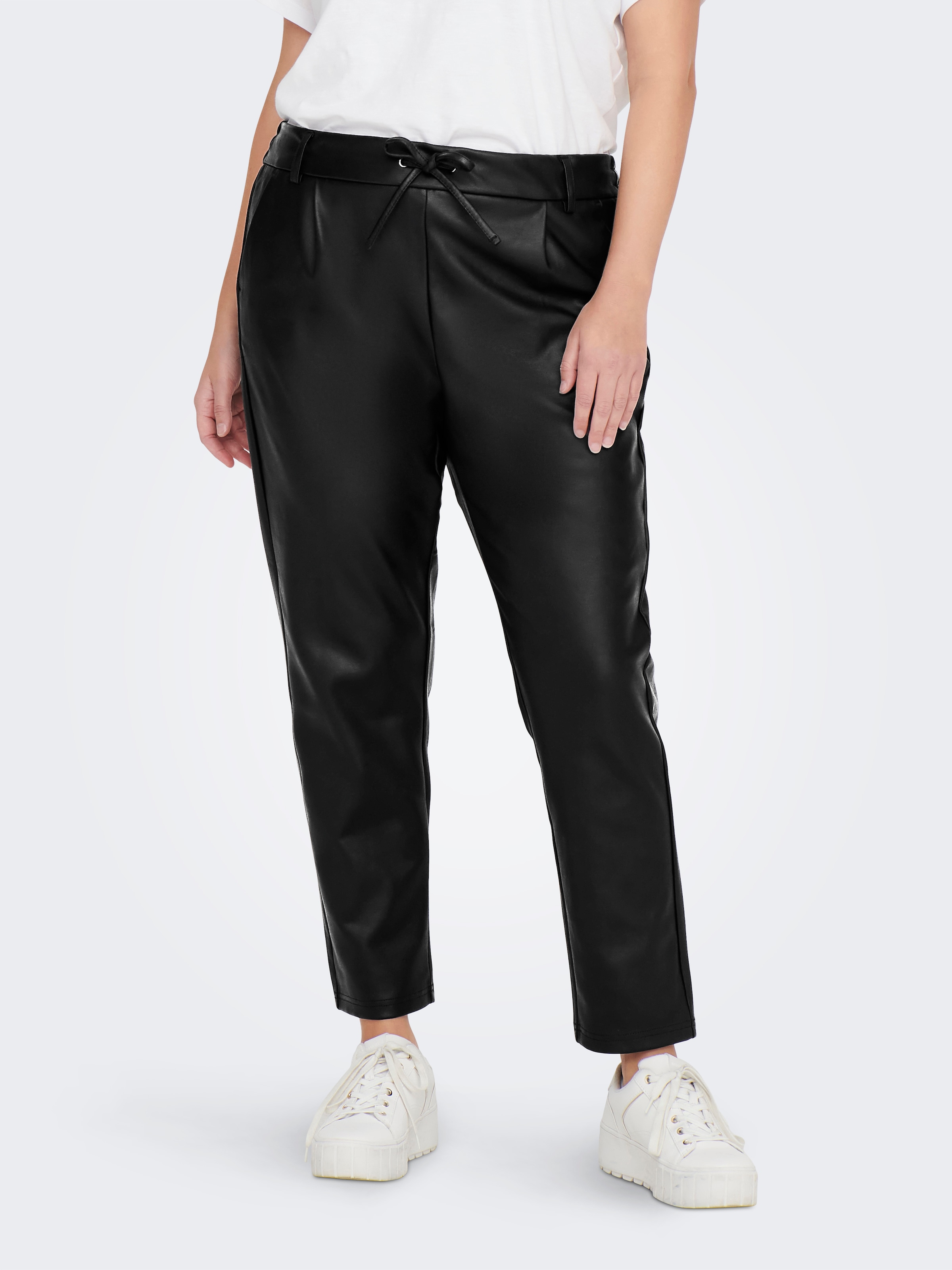ONLY CARMAKOMA Lederimitathose "CARGOLDTRASH LIFE EASY COATED PANT PNT" günstig online kaufen