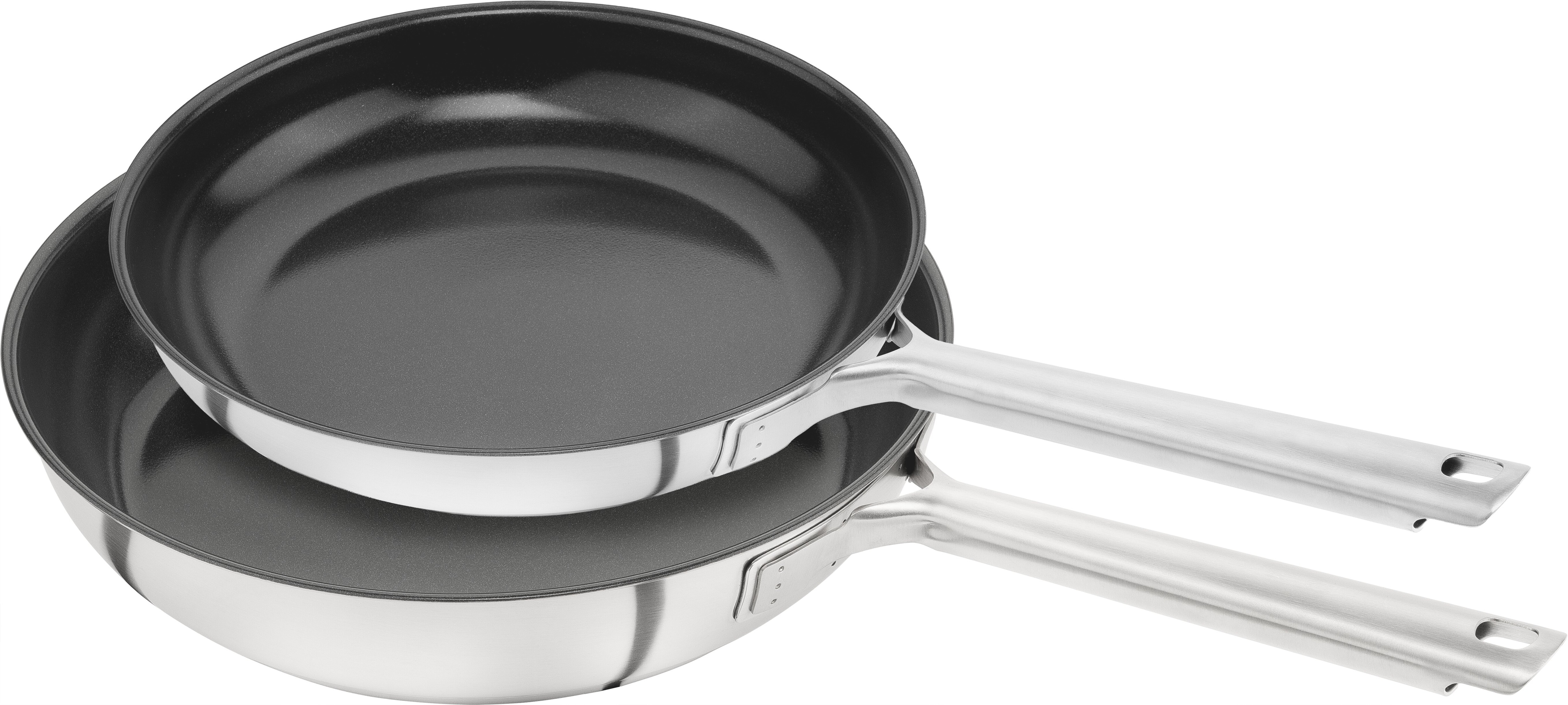 Zwilling Pfannen-Set "TrueFlow" Edelstahl 18/10 Set, 2 tlg. Keramik-Antihaftbeschichtung, 18/10 Edelstahl, Rostfrei, Induktion