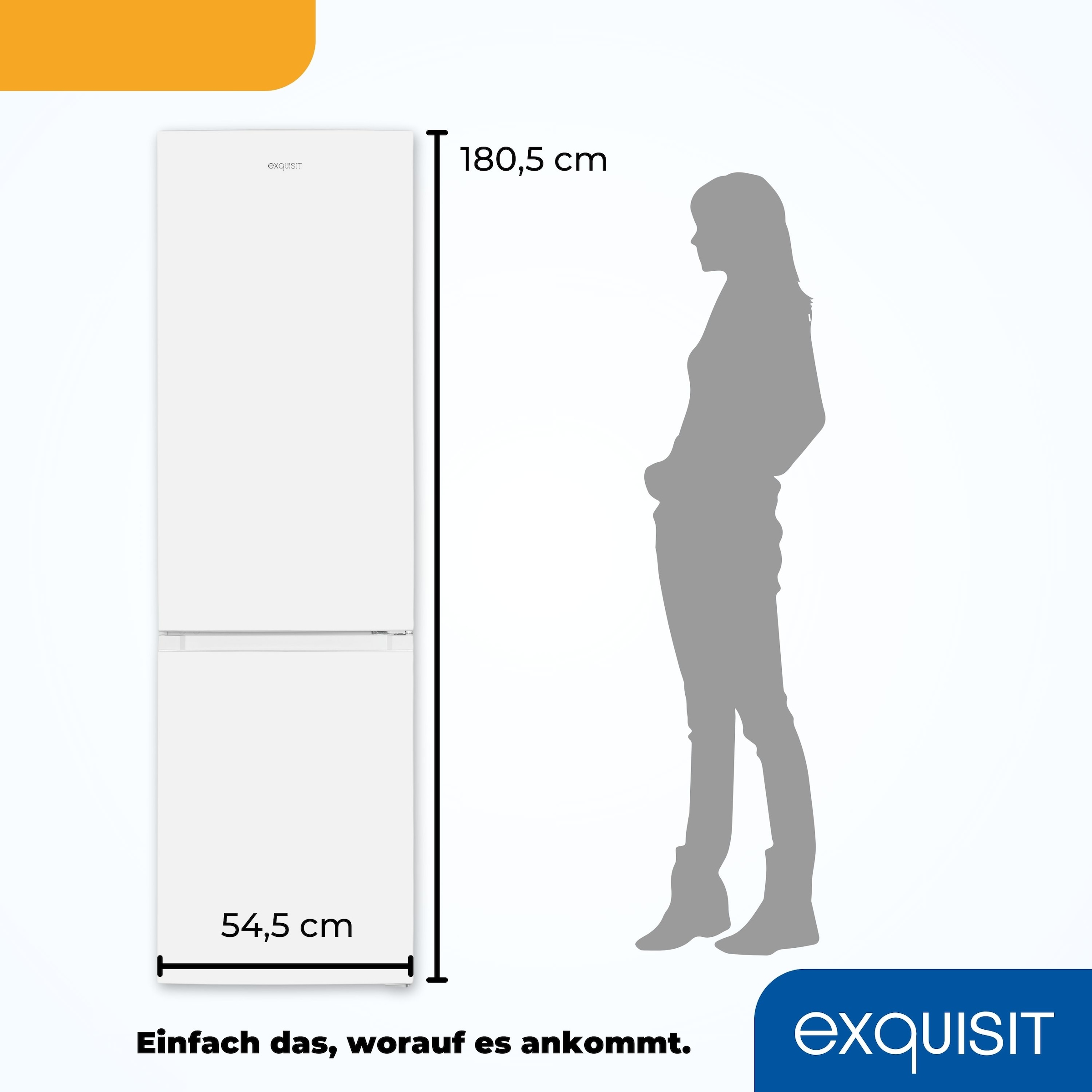 exquisit Kühl-/Gefrierkombination »KGC265-70-NF-040C«, Energieeffizienzklasse C, 253 Liter Nutzinhalt, Total NoFrost