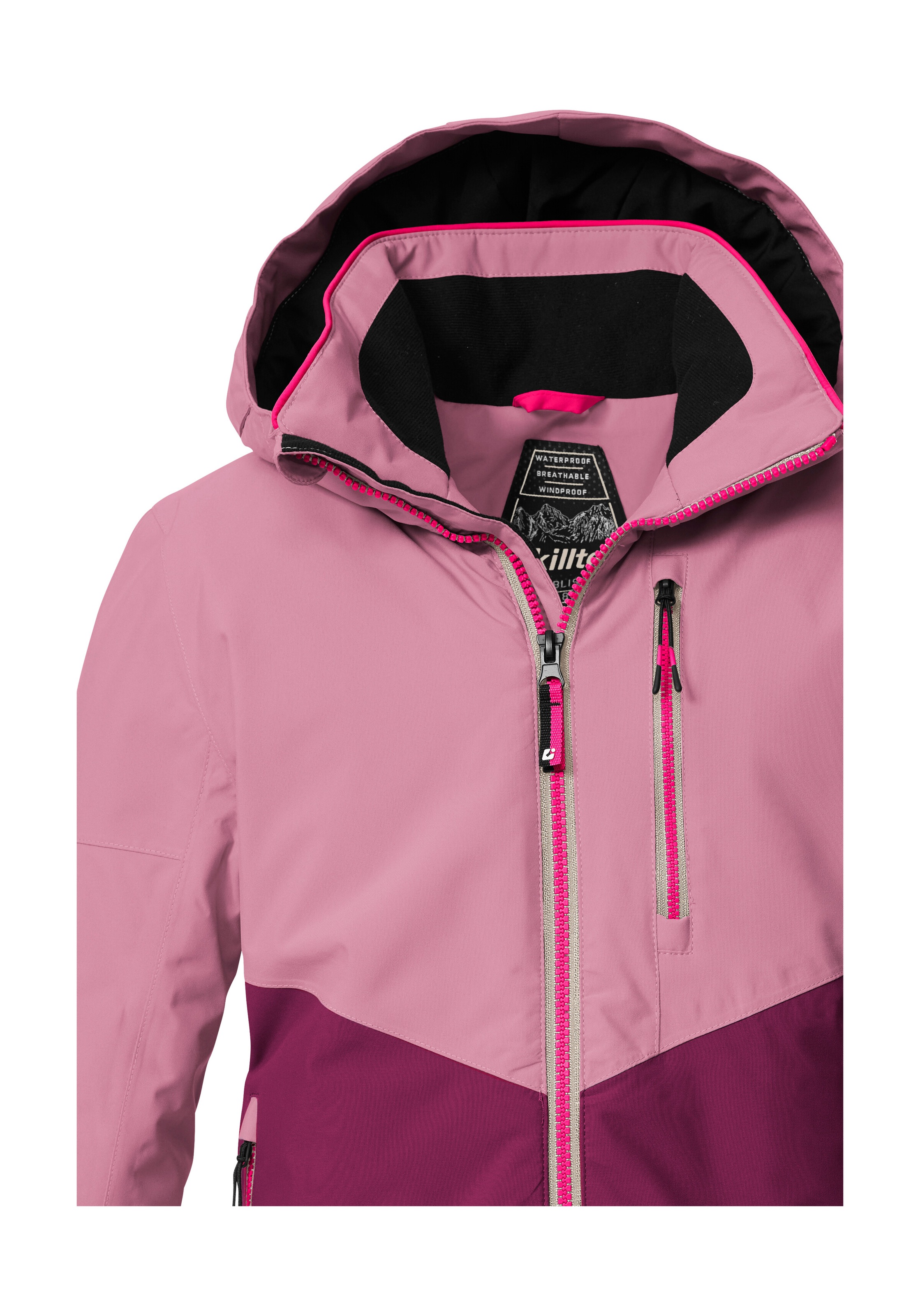 Killtec Skijacke »KSW 207 GRLS SKI JCKT«, Wasserdichte, atmungsaktive Kinderjacke mit reflektierenden Details