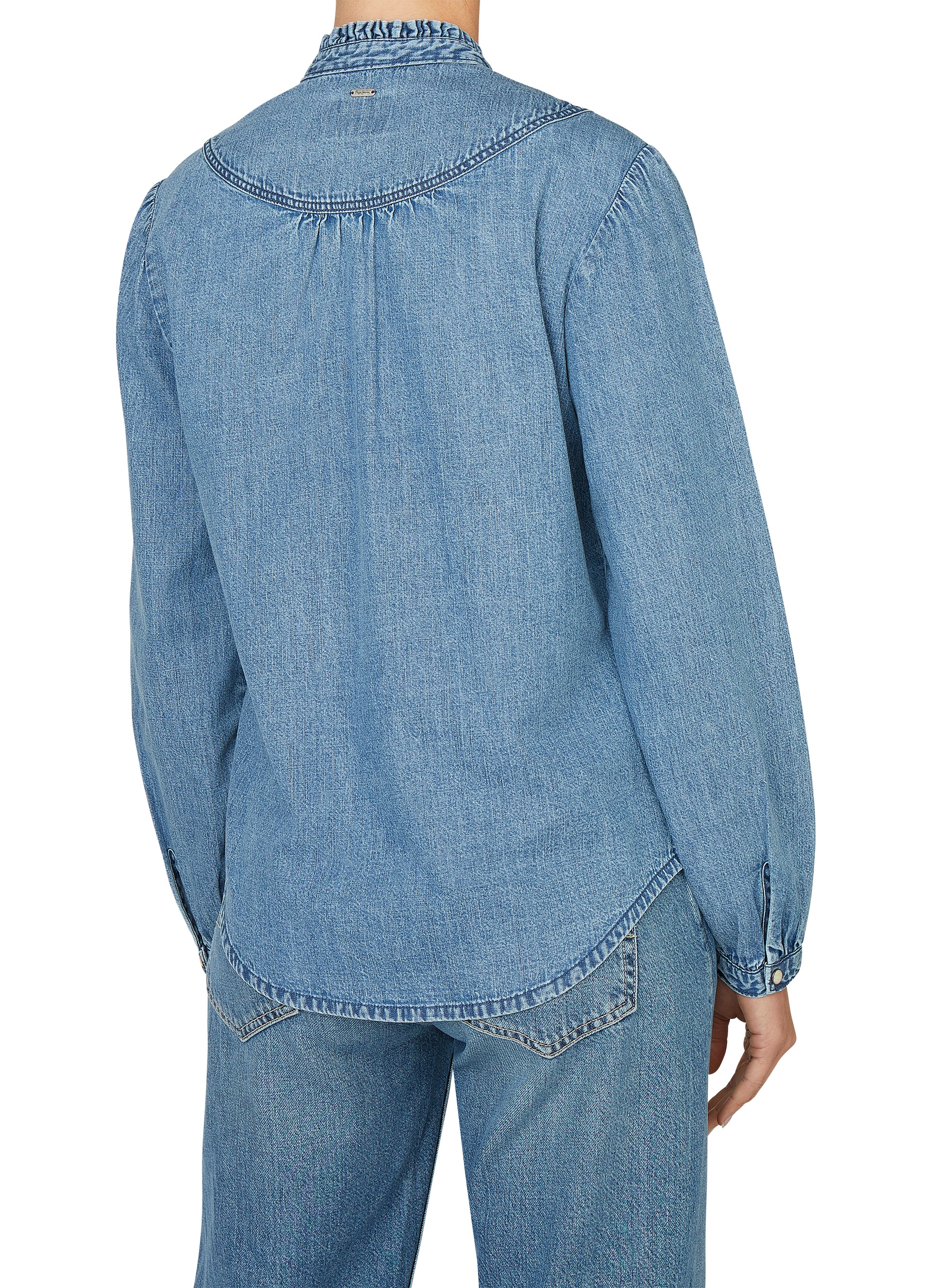 Pepe Jeans Jeansbluse »REGULAR DENIM BLOUSE«, mit Druckknöpfen