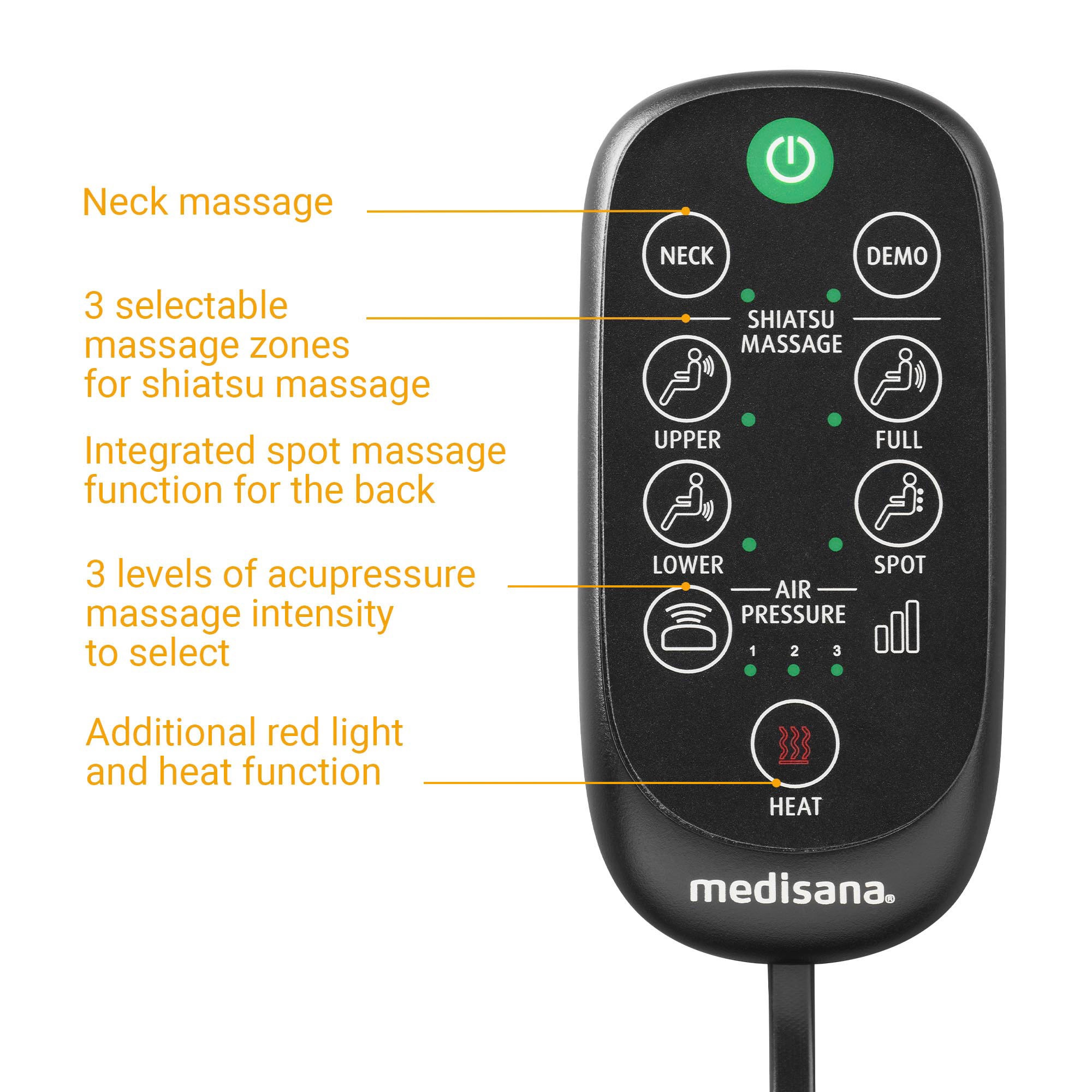 Medisana Shiatsu-Massagesitzauflage »MC 825«, mit zuschaltbarer Rotlicht-  und Wärmefunktion per Raten