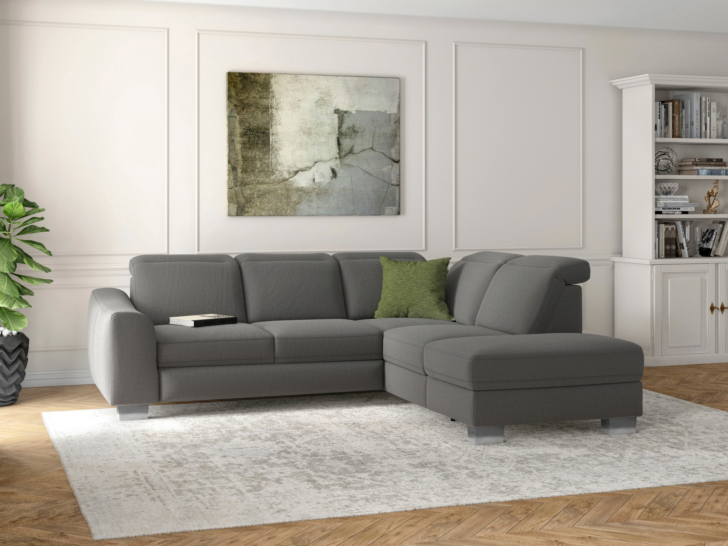sit&more Ecksofa "Dundee L-Form", mit Federkern und Edelstahlfüßen, wahlwei günstig online kaufen