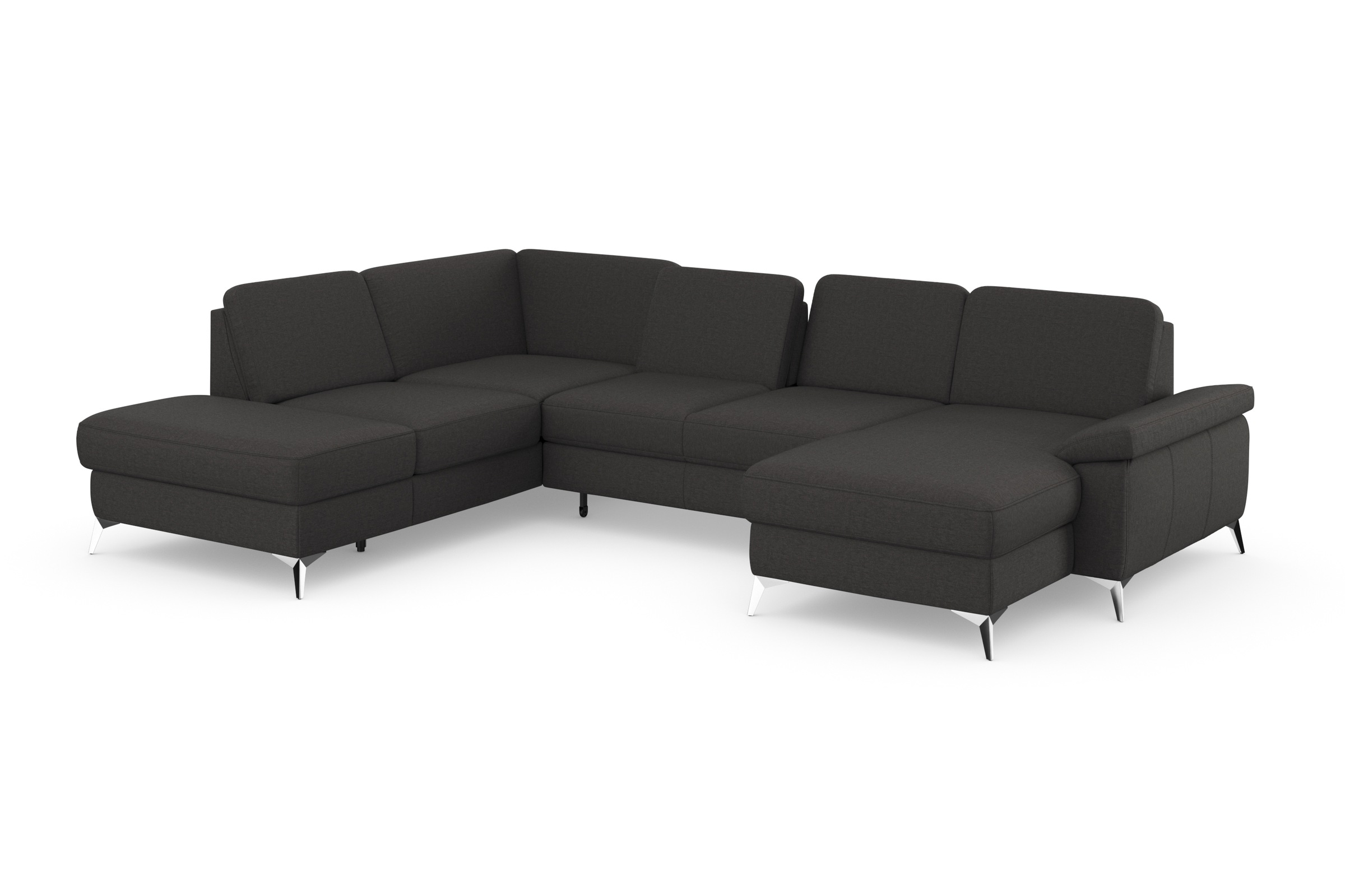 sit&more Wohnlandschaft »Padua U-Form«, inklusive Sitztiefenverstellung, Armteilfunktion und Federkern