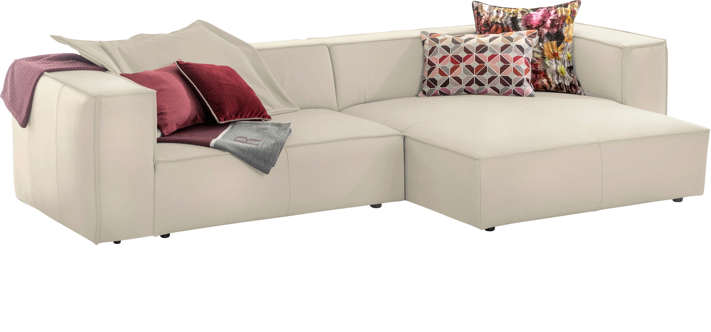 W.SCHILLIG Ecksofa "around-the-block" inklusive Hocker, mit eleganter Biese günstig online kaufen