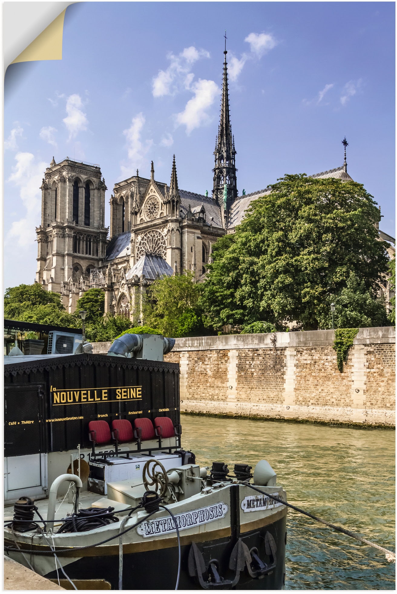 Kathedrale Wandbild versch. Black oder »Paris (1 Friday Größen Wandaufkleber Artland BAUR Alubild, in als Notre-Dame«, Poster Leinwandbild, | Paris, St.),