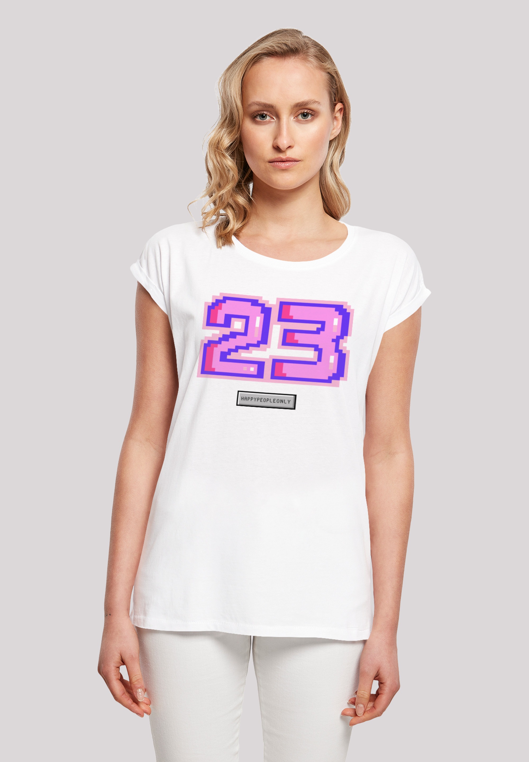 F4NT4STIC T-Shirt "Pixel 23 pink", Print