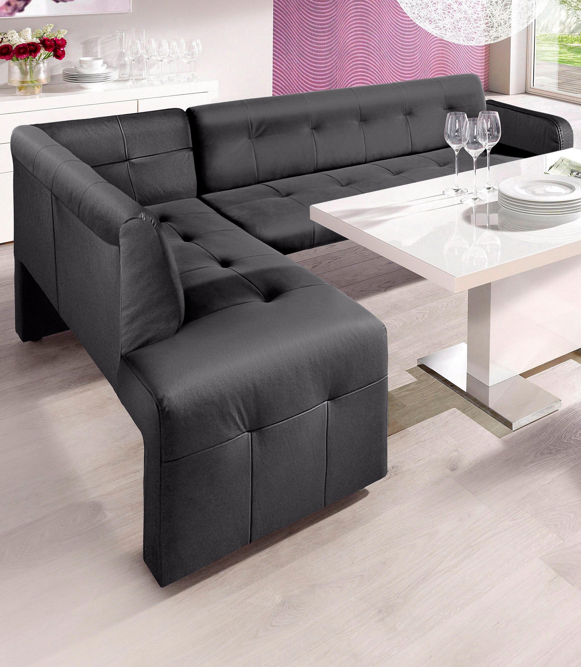 EXXPO Sofa Fashion Barista Corner Bench Anthracite
