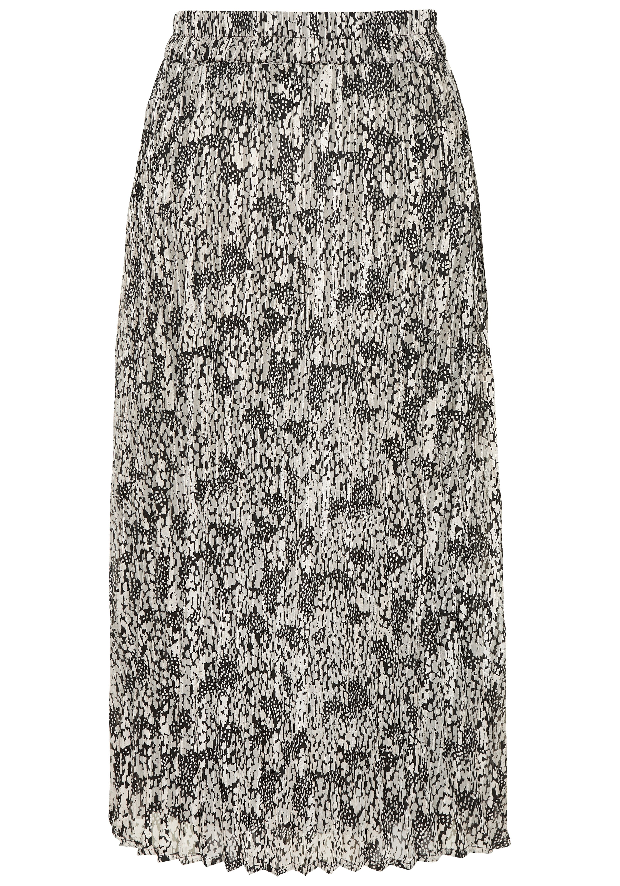 Thumbnail - LASCANA Plisseerock, aus leichter Chiffonware, Midirock mit Alloverprint, sommerlich