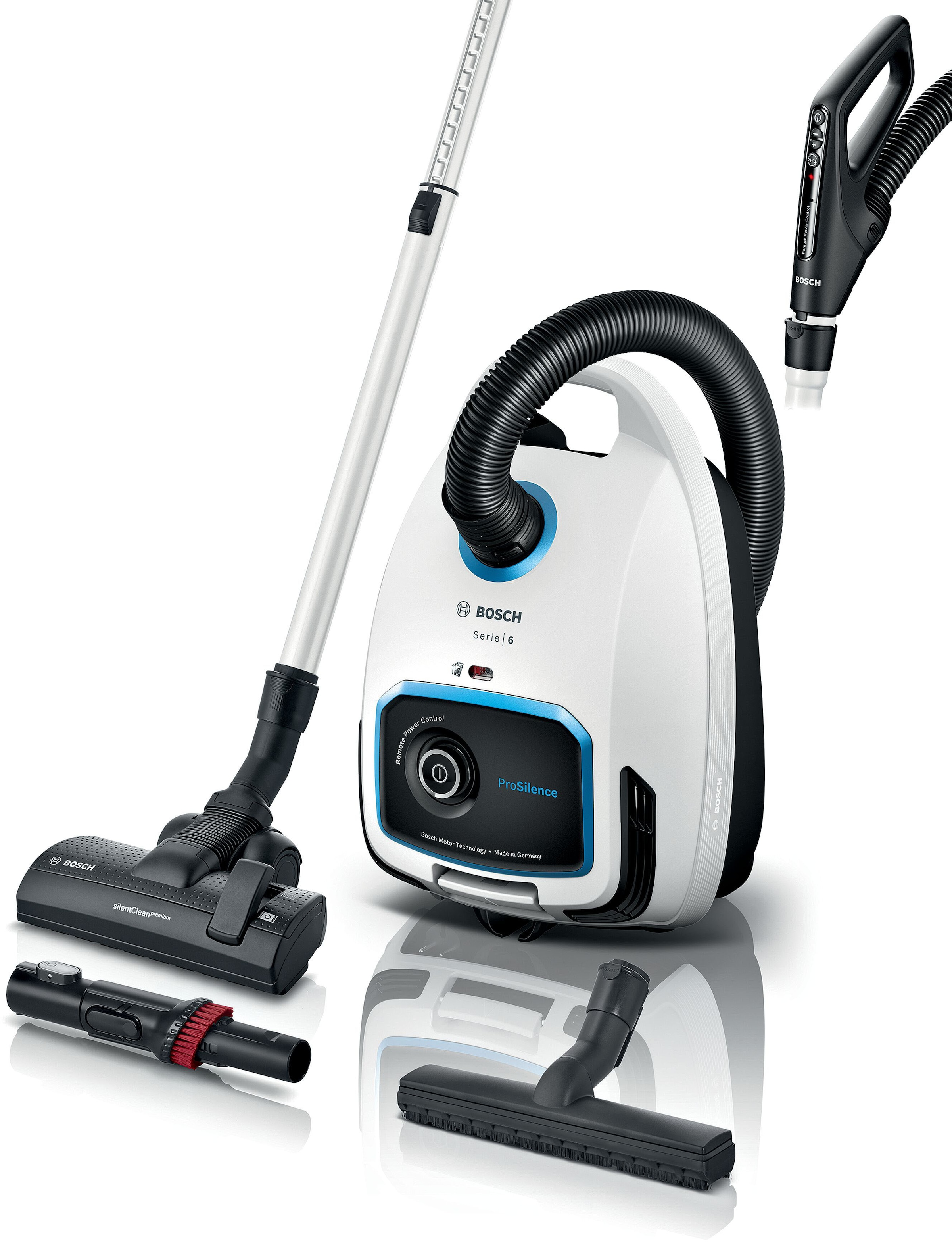 BOSCH Bodenstaubsauger »ProSilence Serie besonders BGL6TSIL«, 10 W, BAUR Motorgarantie weiß, Beutel, Rechnung Jahre auf HEPA 700 leise, mit 6, Filter, 