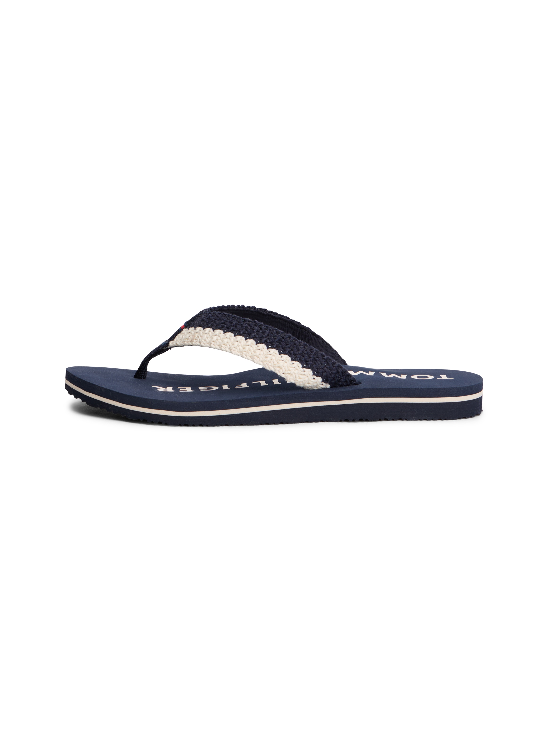 Tommy Hilfiger Zehentrenner »TH CROCHET SUMMER SANDAL«  Dianette, Strandschuh in sommerlicher Häkeloptik
