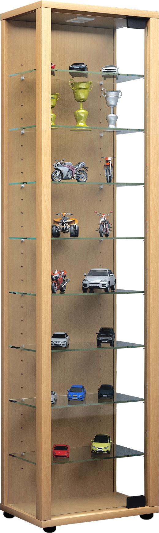 VCM Standvitrine "Holz Glas Stand Vitrine Sammelvitrine Edana Maxi" 1 Stk. günstig online kaufen