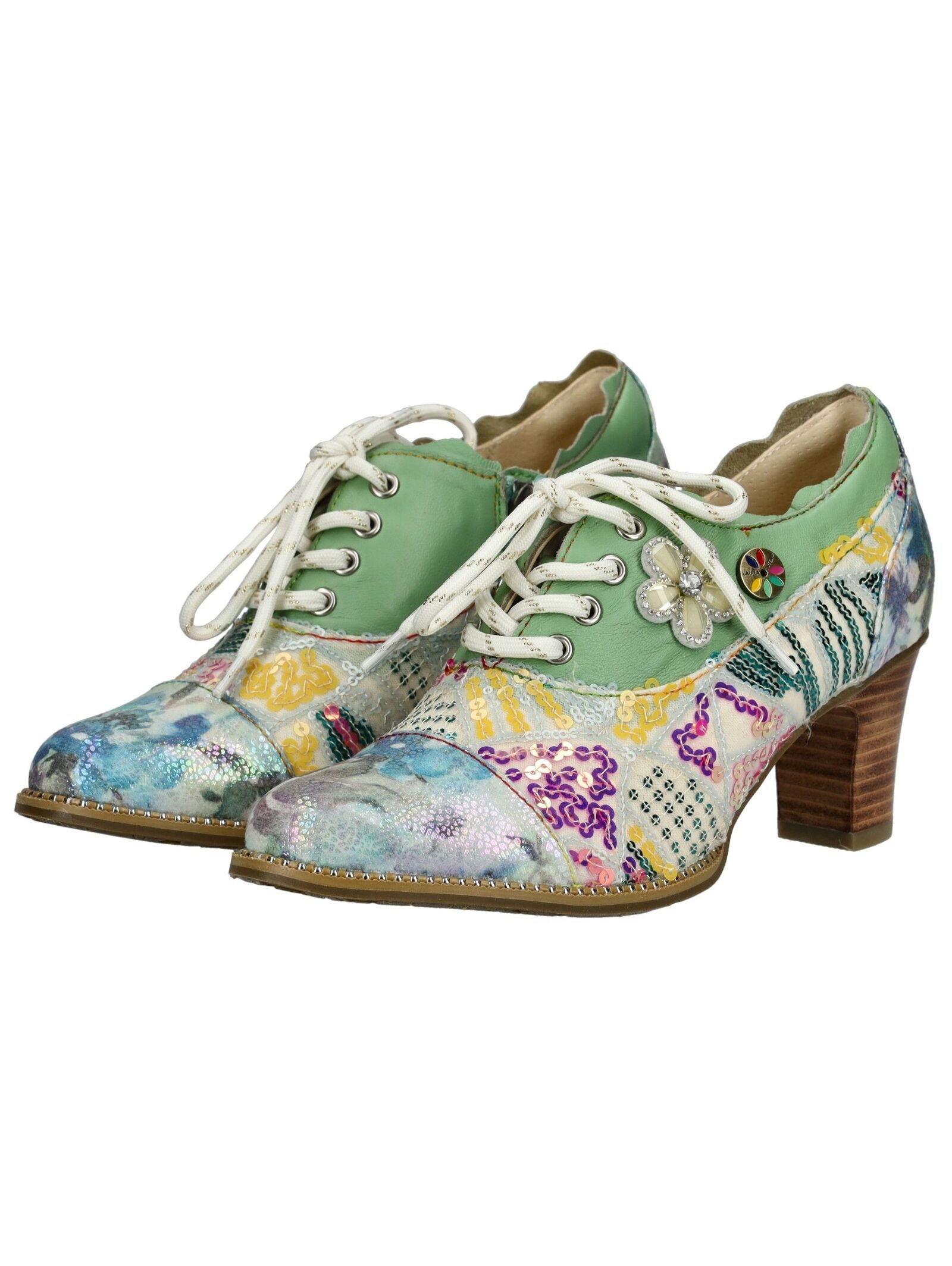 LAURA VITA Schnürpumps »LAURA VITA Pumps Leder/Textil«