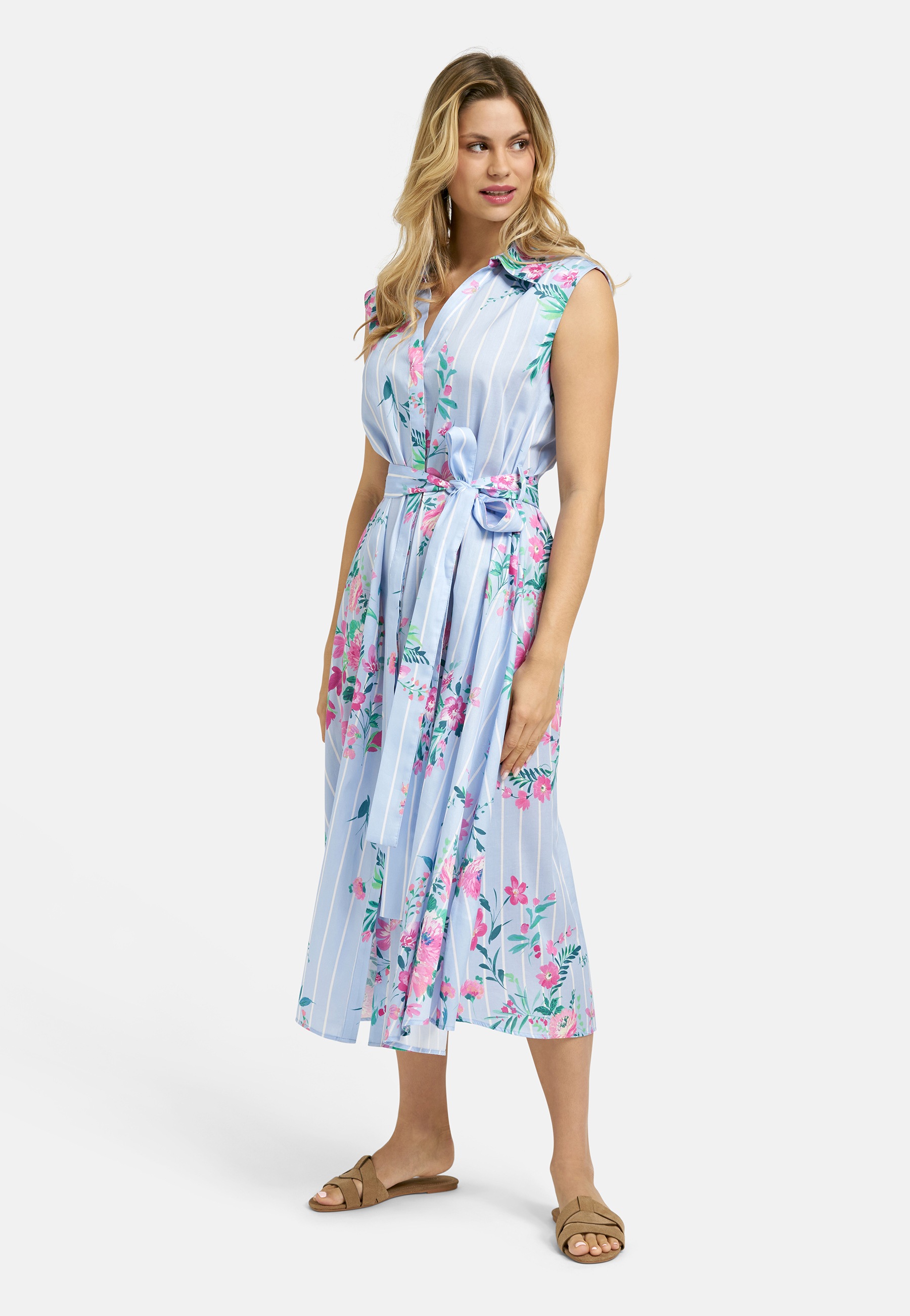 Milano Italy Sommerkleid Ohne Taschen aus Baumwolle