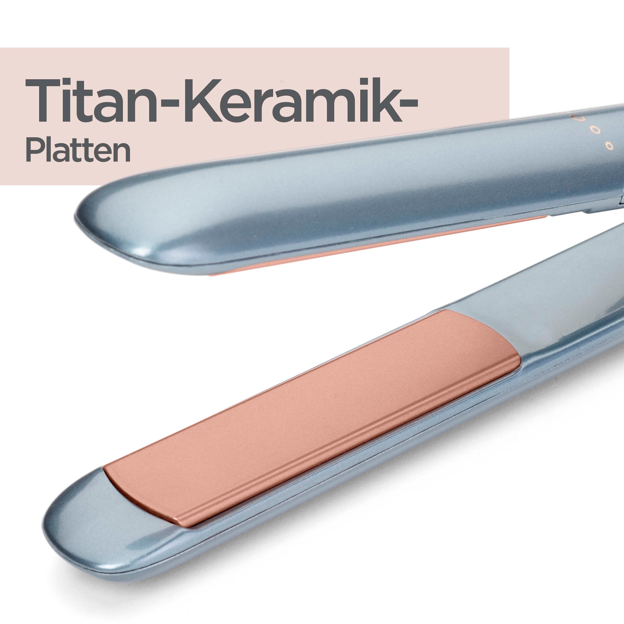 BaByliss Glätteisen »Denim Luxe Glätteisen«, mit ultraglatten Titan-Keramik-Platten für brillanten Glanz