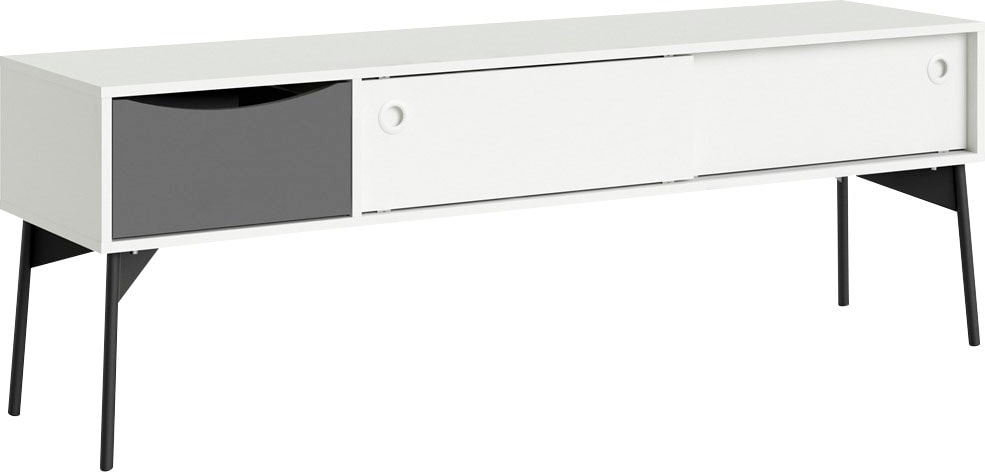 Home affaire TV-Board »Fur«, mit zwei Schiebetüren und einer Schublade, Breite 154,2 cm