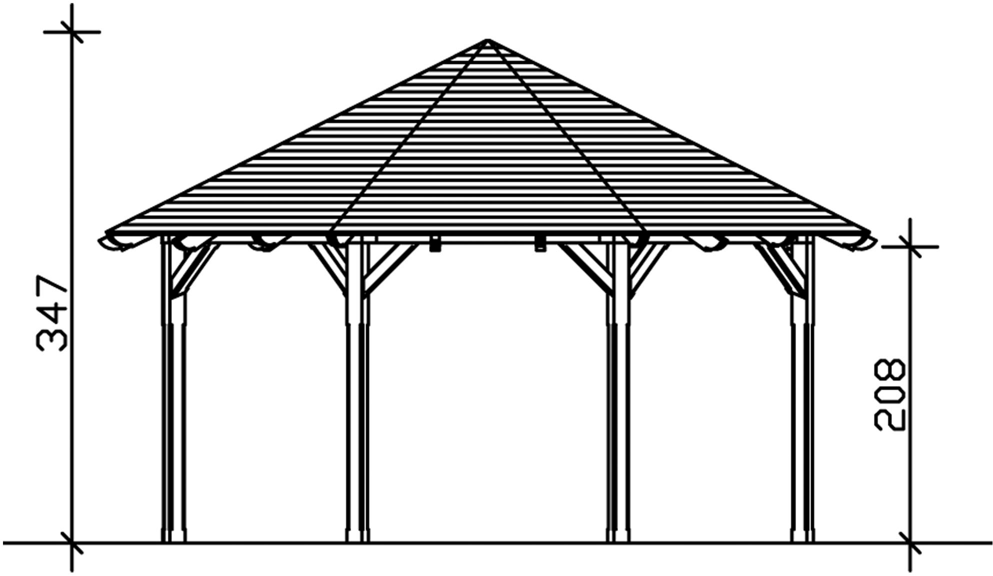 Skanholz Holzpavillon »Lyon 3«, Douglasie, 471 x 471 cm
