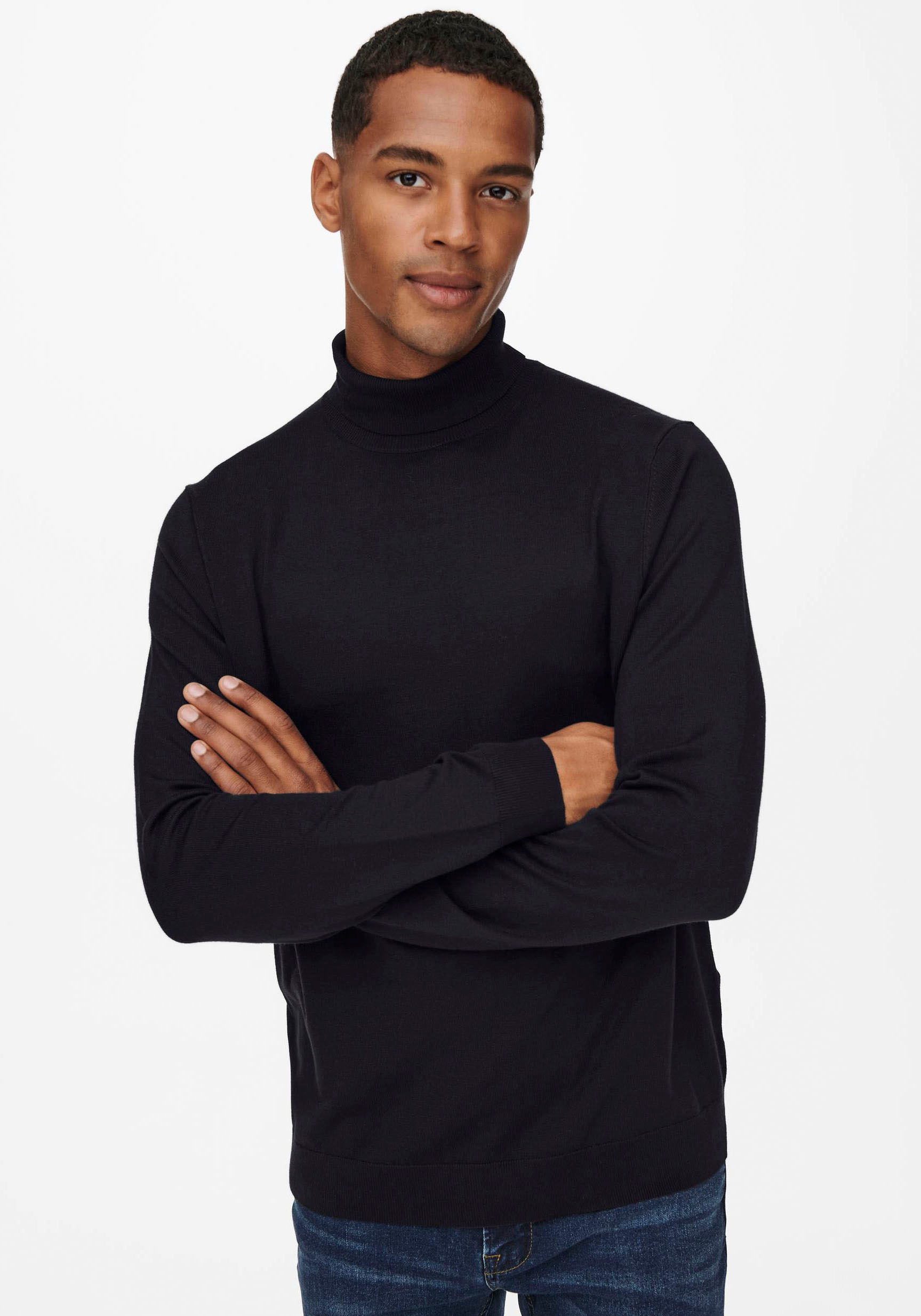 ONLY & SONS Rollkragenpullover "ONSWYLER LIFE REG ROLL NECK KNIT NOOS" günstig online kaufen