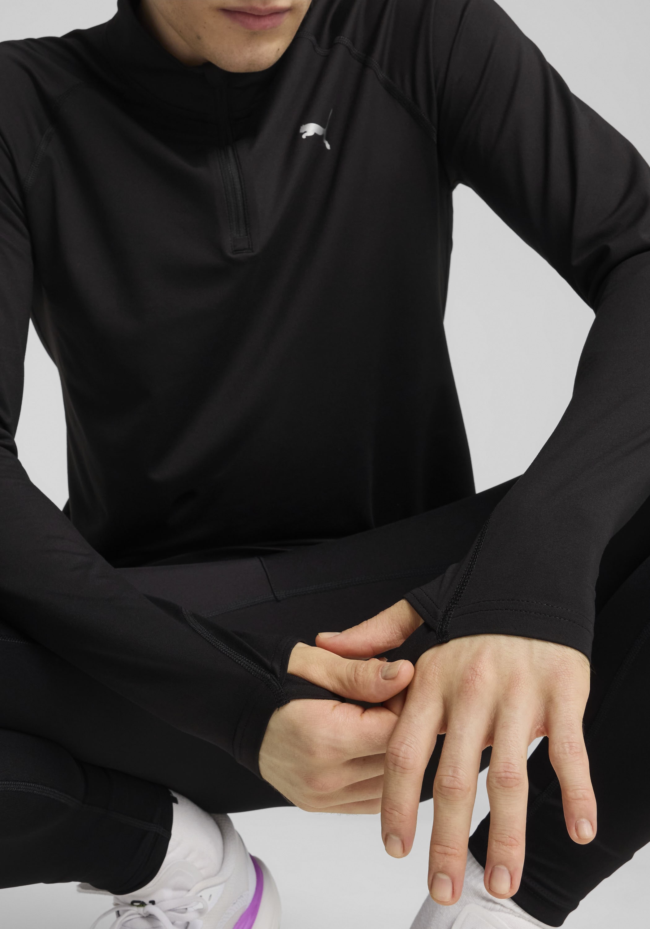 PUMA Laufshirt »M RUN VELOCITY CLOUDSPUN 1/4 ZIP« Regular Fit, mit DryCELL-Technologie, Vier-Wege-Stretch