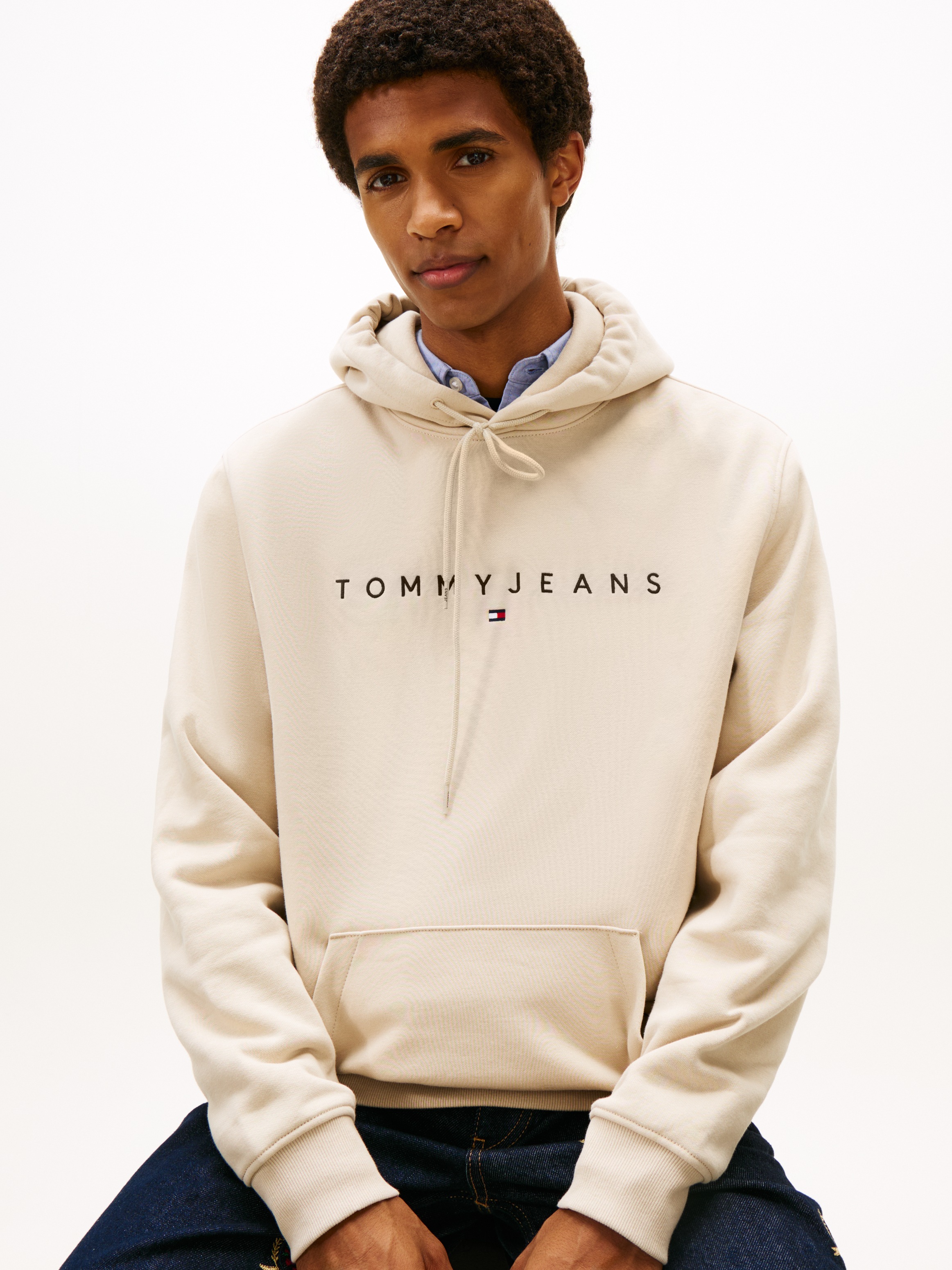 Tommy Jeans Hoodie "TJM REG LINEAR LOGO HOODIE EXT", mit Logo-Stickerei günstig online kaufen