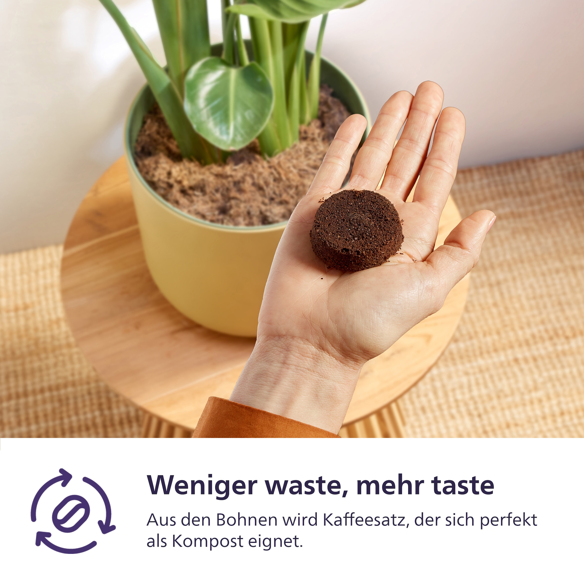 PHILIPS baristina Espressomaschine »mit Bean swap BAR320/00 mit Mahlwerk für ganze Bohnen«, Doppelter Bohnenbehälter, 16 bar Pumpendruck, Naturweiß​
